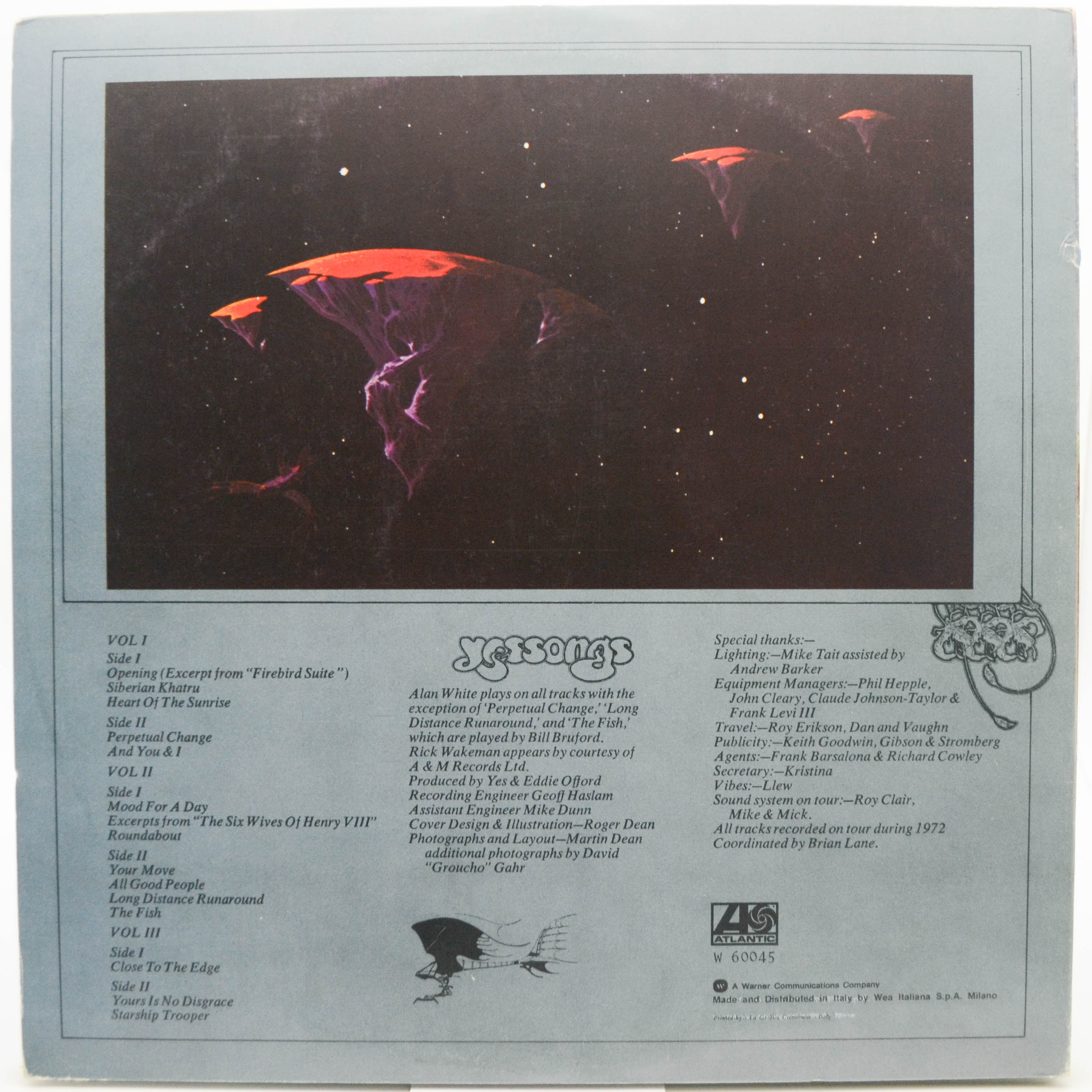 Виниловая пластинка Yes — Yessongs (3LP), 1973