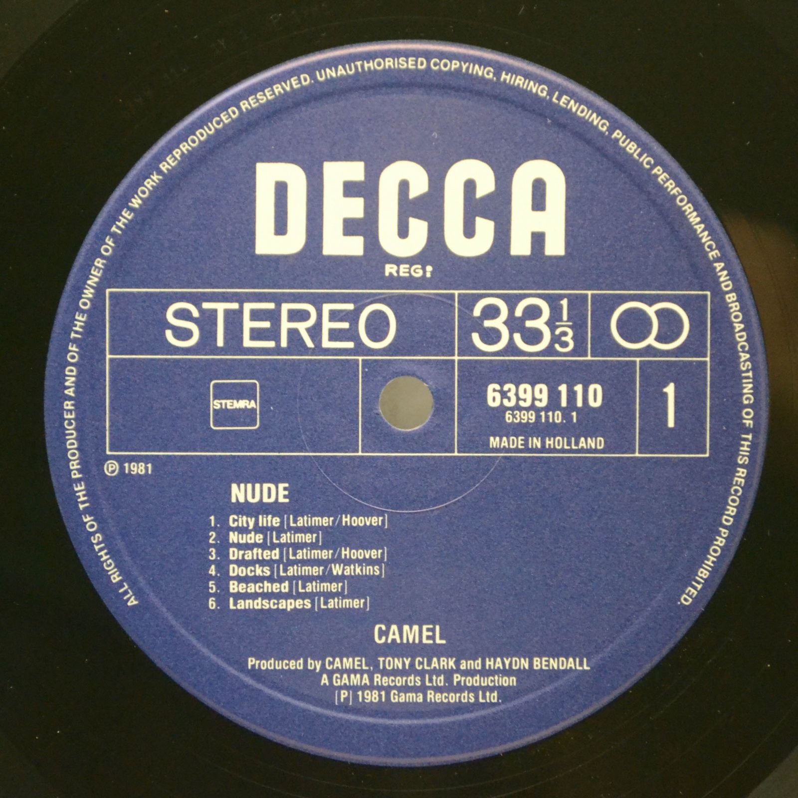 Camel — Nude, 1981