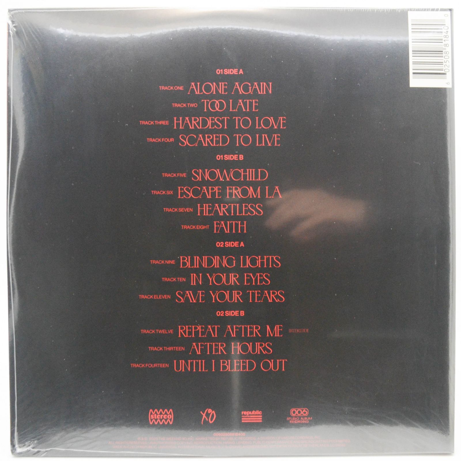 Weeknd — After Hours (2LP), 2020