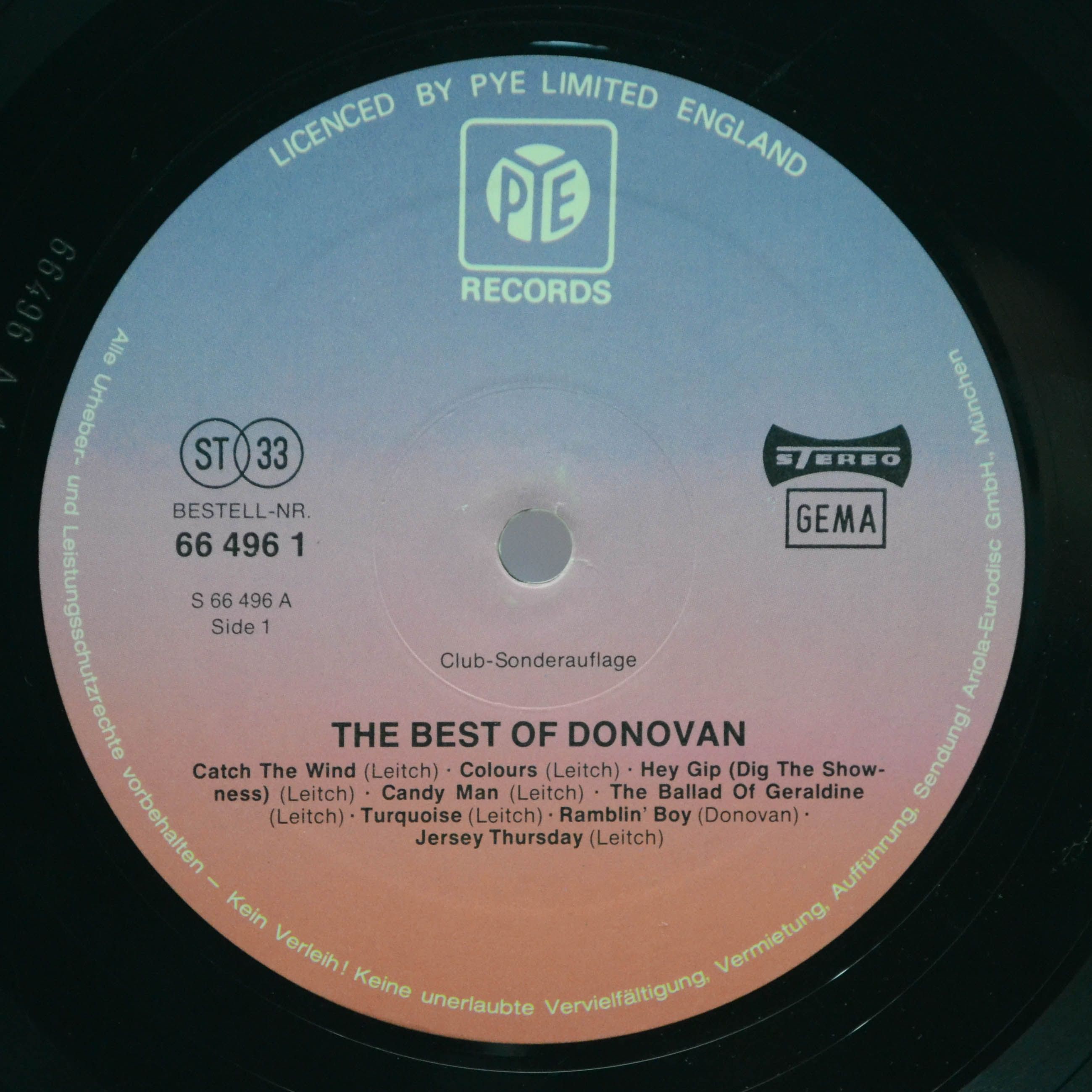 Виниловая пластинка Donovan — The Best Of Donovan, 1977