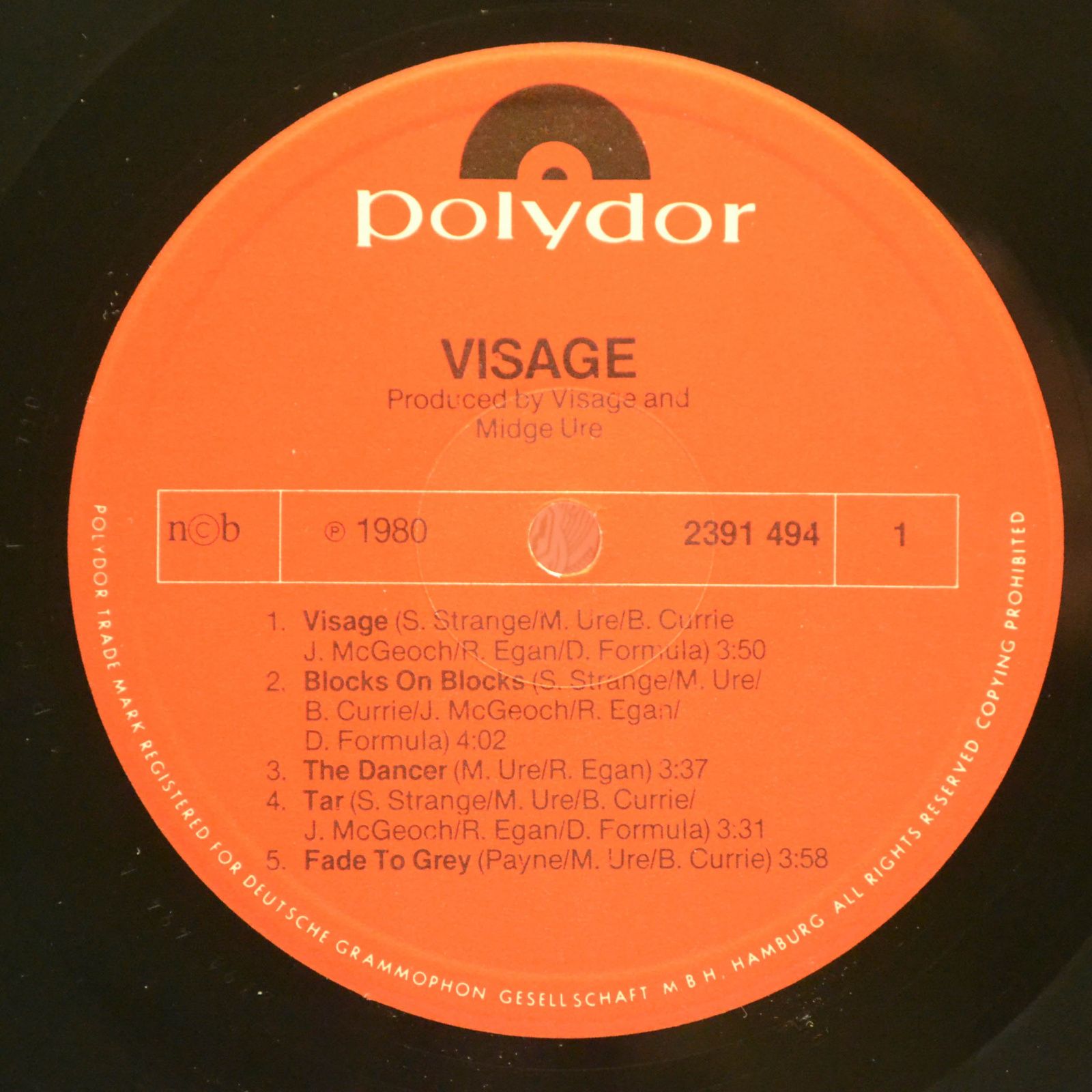 Виниловая пластинка Visage — Visage, 1980