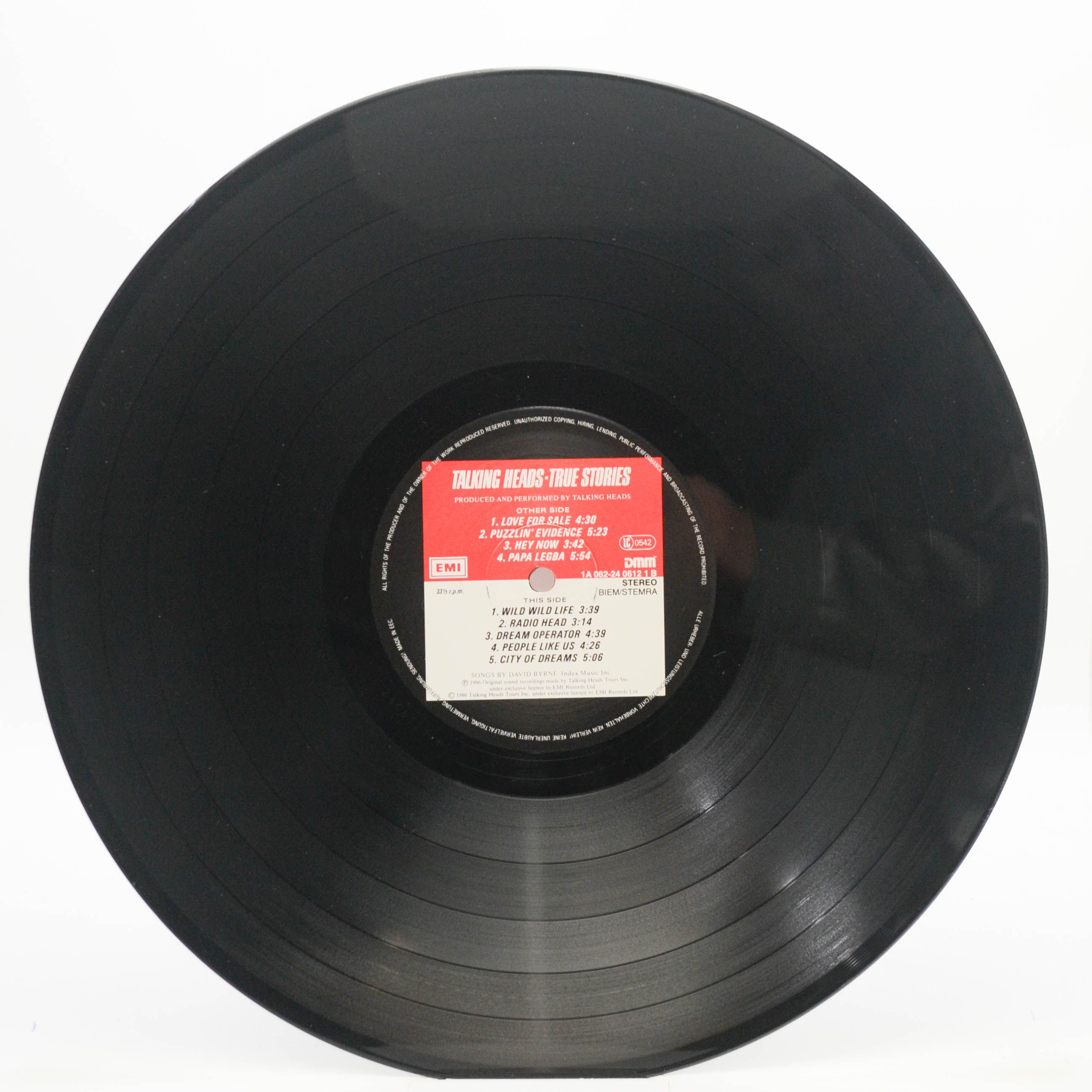 Виниловая пластинка Talking Heads — True Stories, 1986