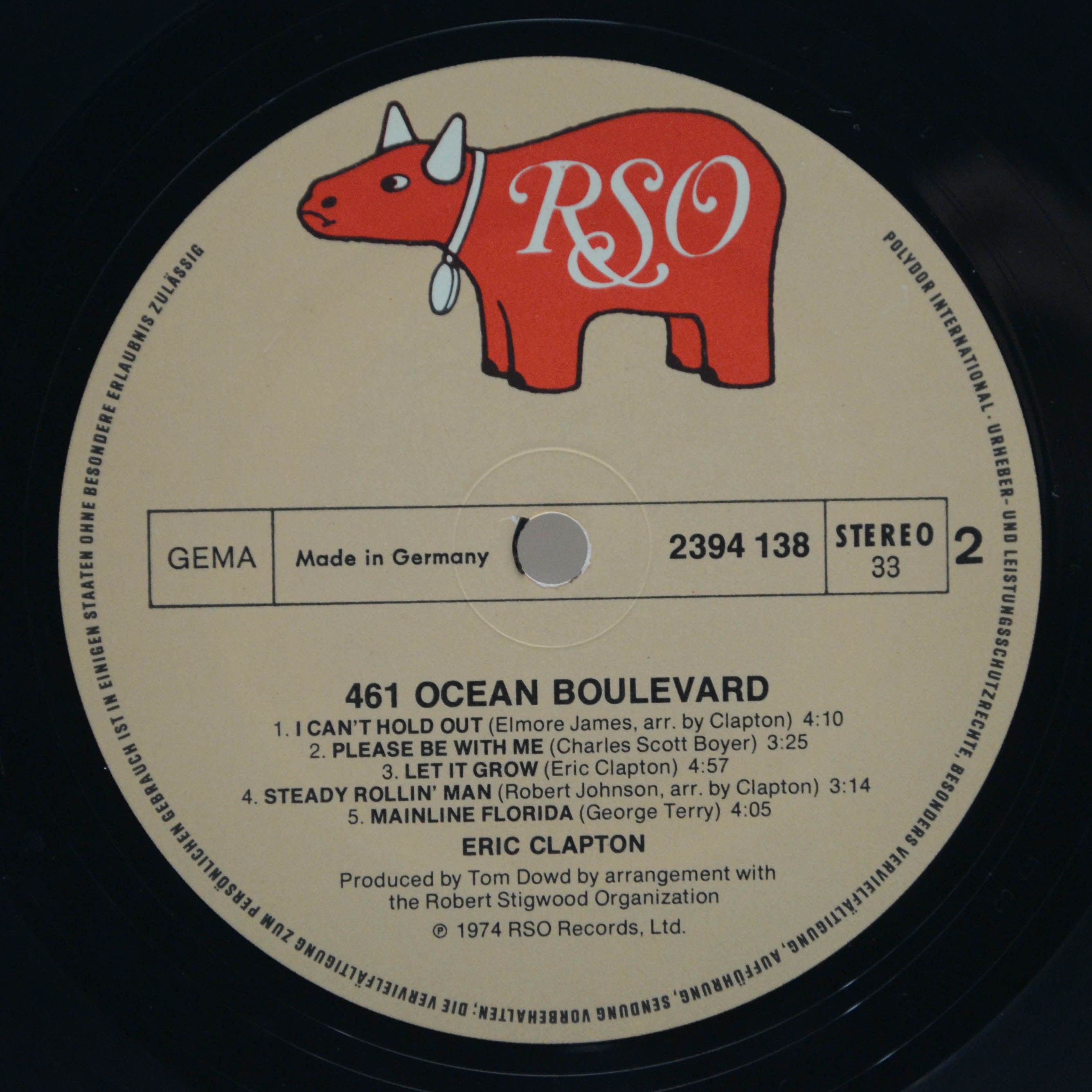 Eric Clapton — 461 Ocean Boulevard, 1974