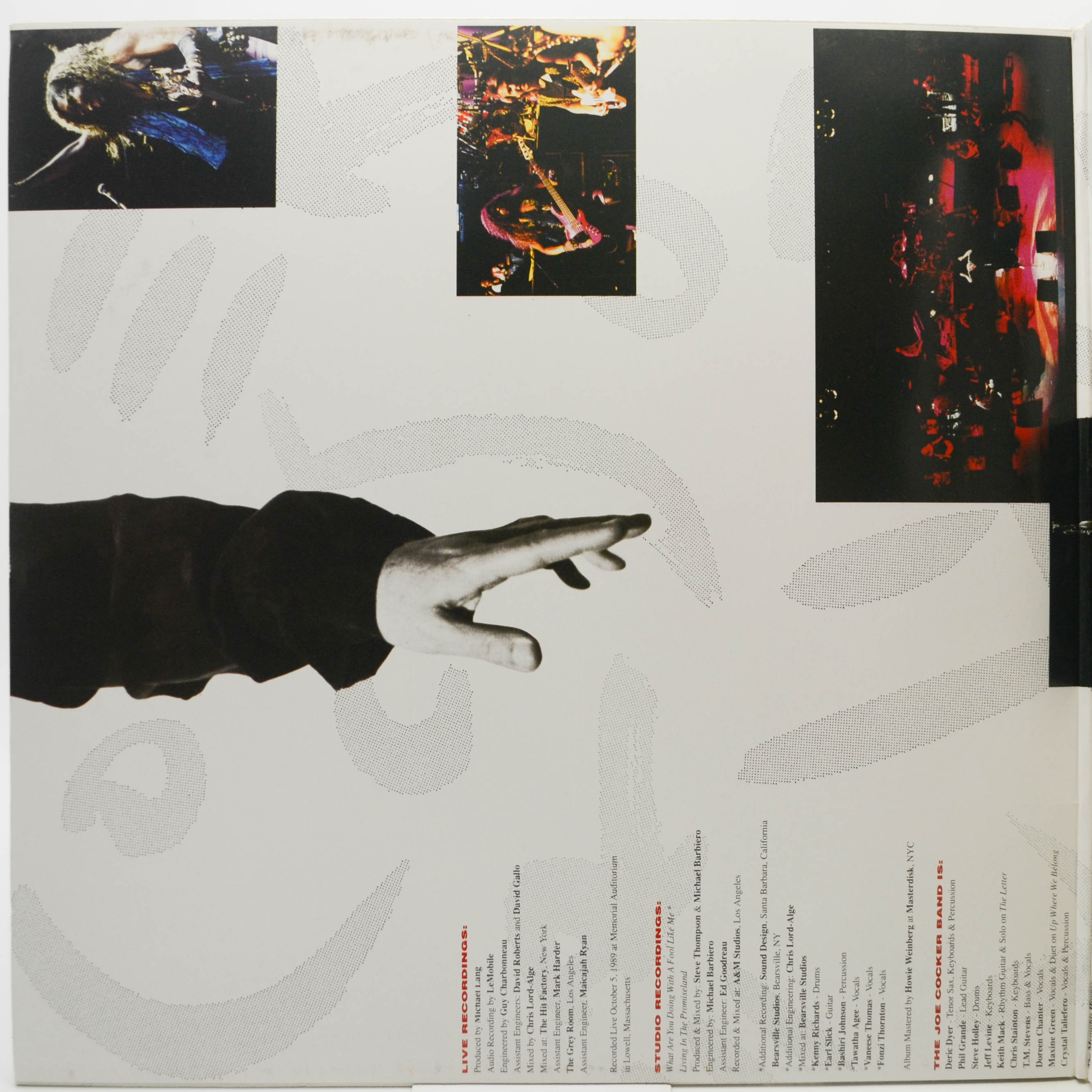 Joe Cocker — Joe Cocker Live! (2LP), 1990