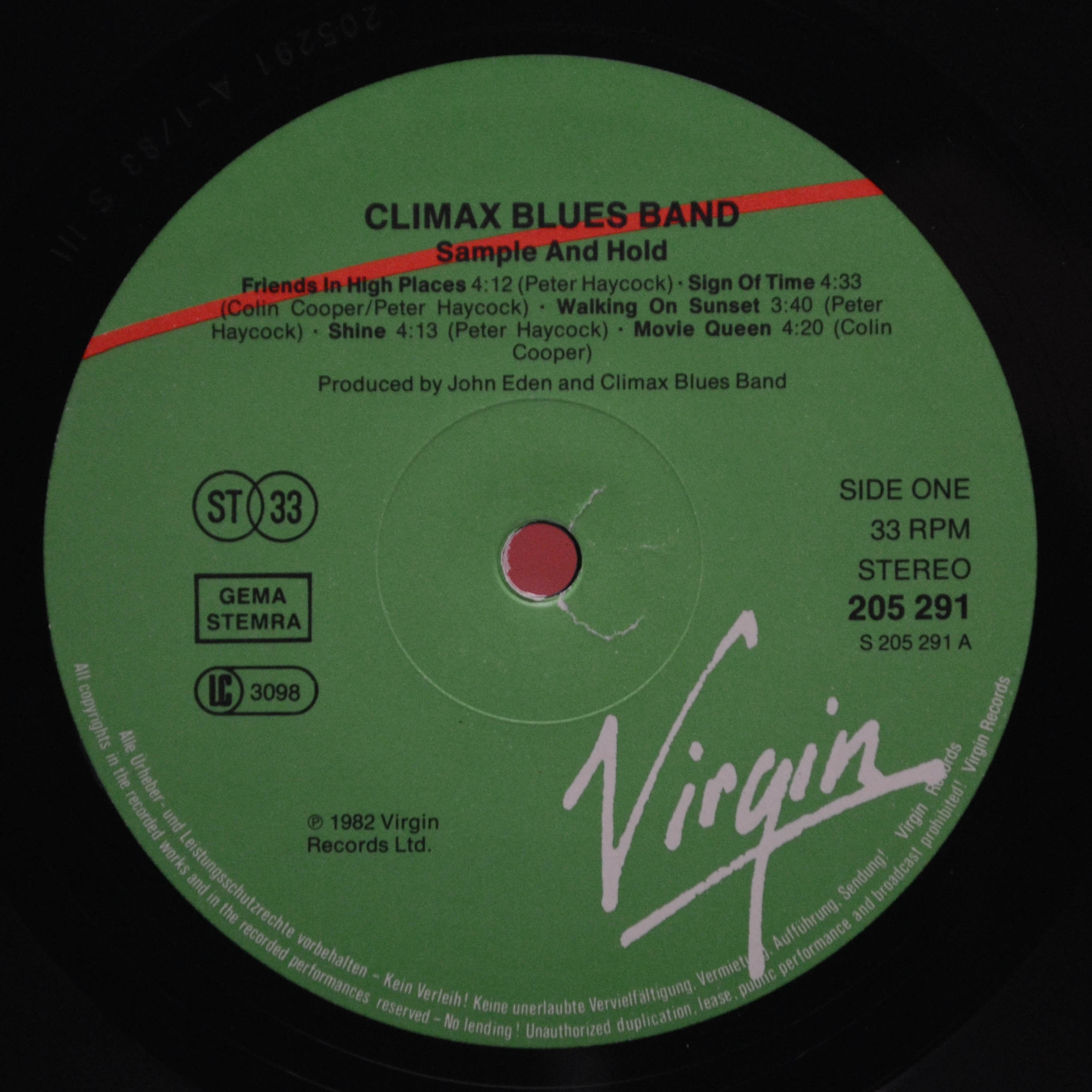 Виниловая пластинка Climax Blues Band — Sample And Hold, 1983