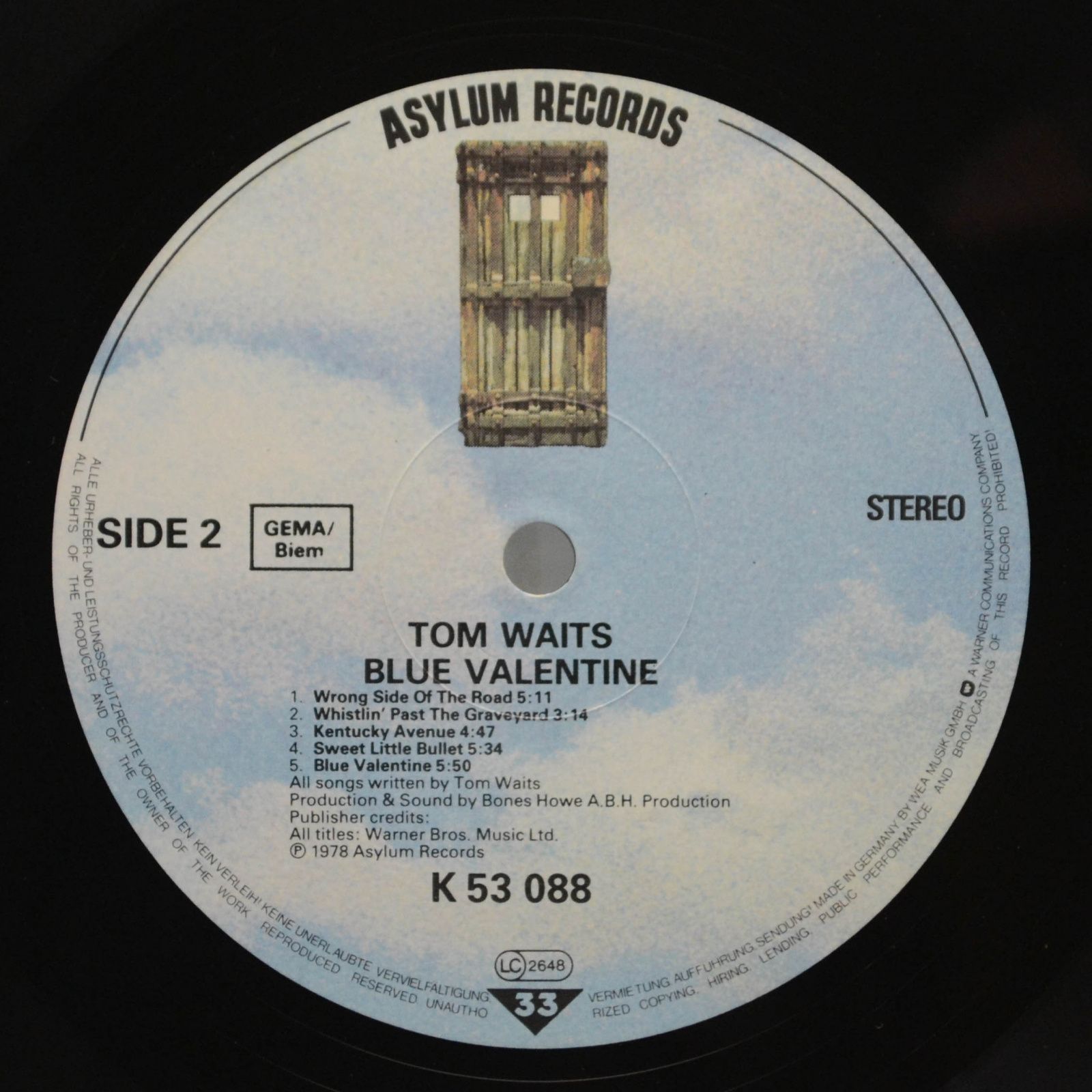 Tom Waits — Blue Valentine, 1978