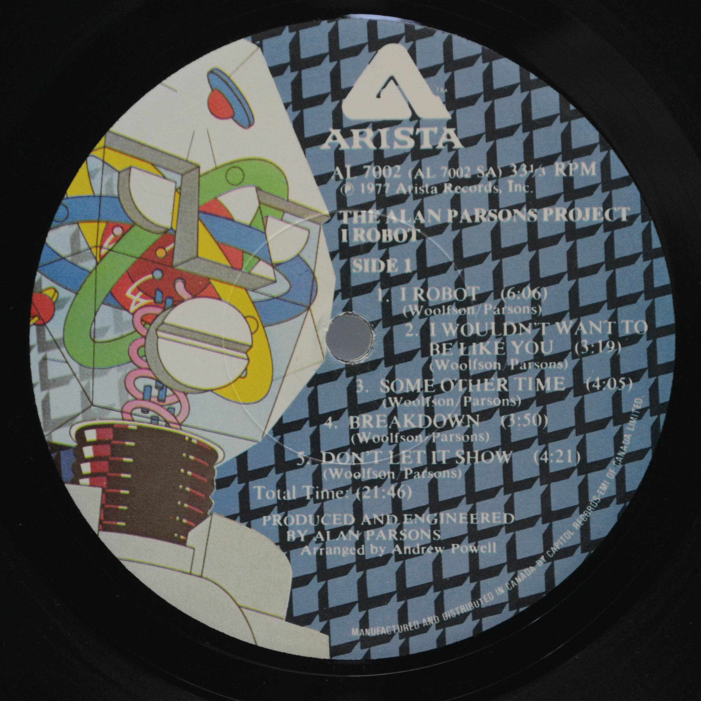 Виниловая пластинка Alan Parsons Project — I Robot, 1977