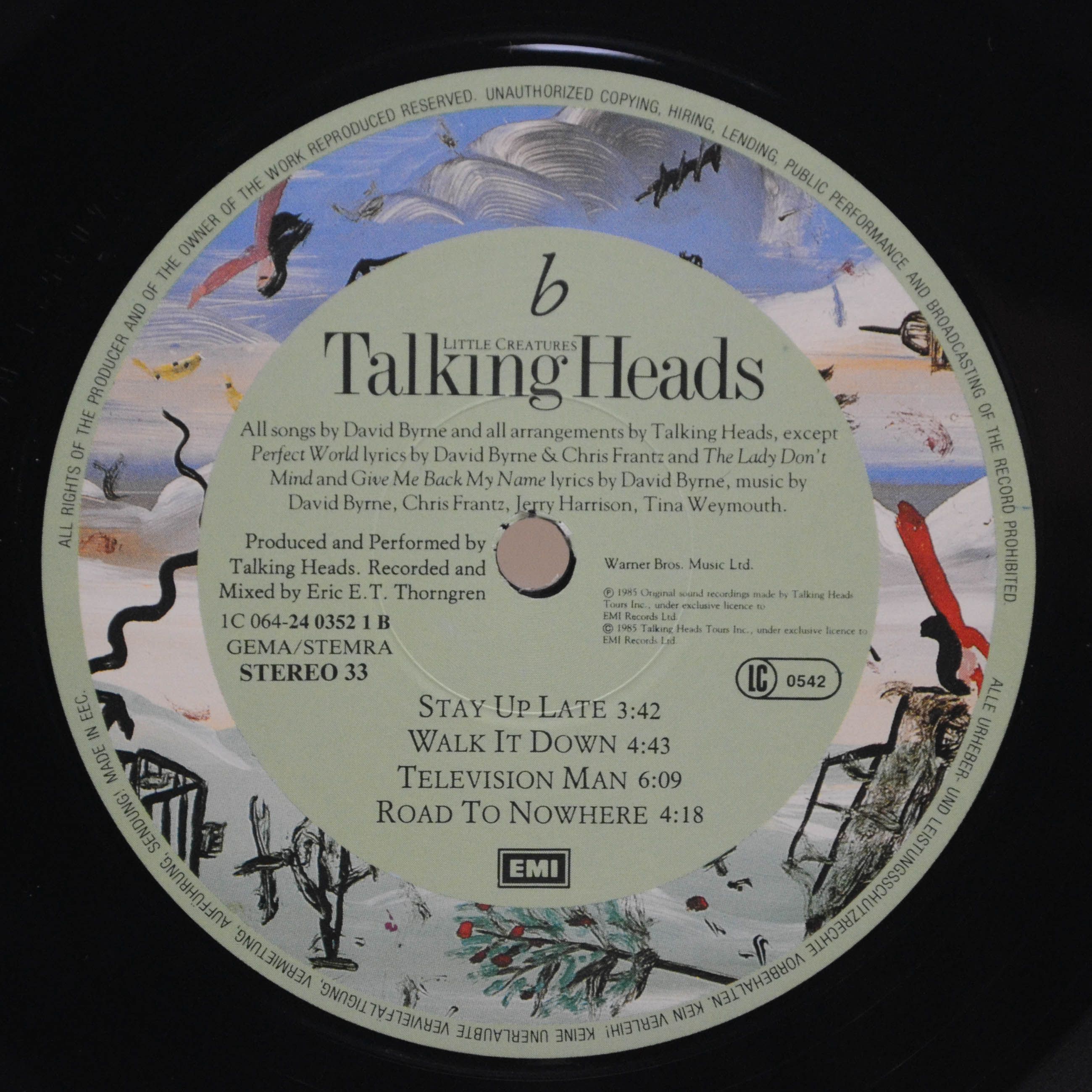 Виниловая пластинка Talking Heads — Little Creatures, 1985