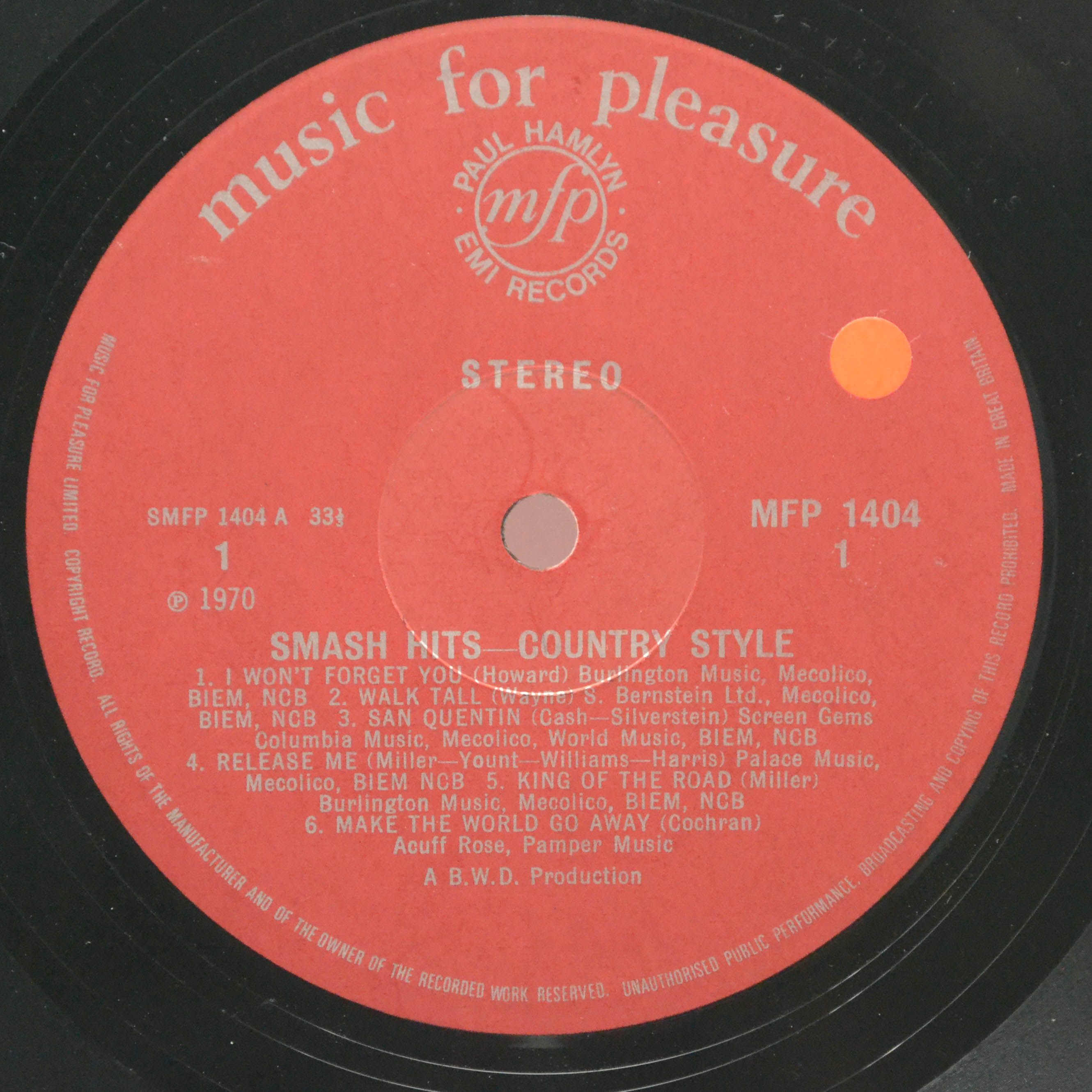 Unknown Artist — Smash Hits - Country Style (UK), 1970