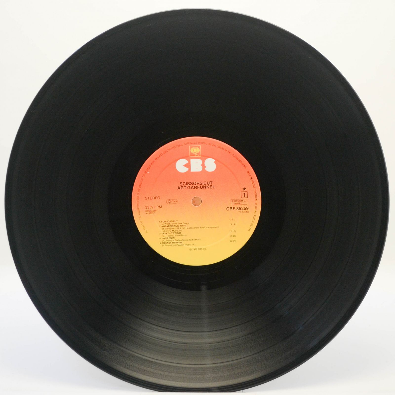 Art Garfunkel — Scissors Cut, 1981