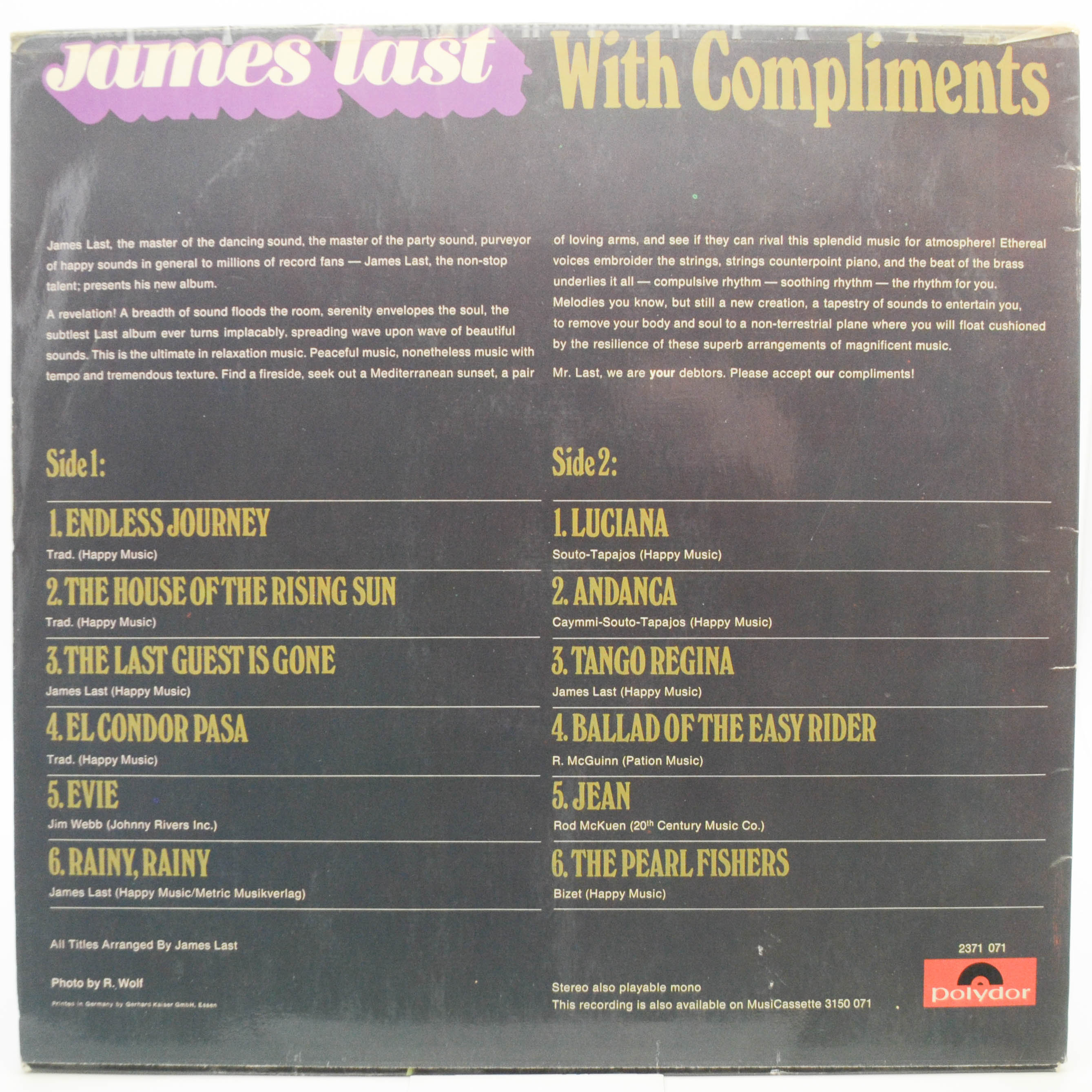 James Last — With Compliments, 1970