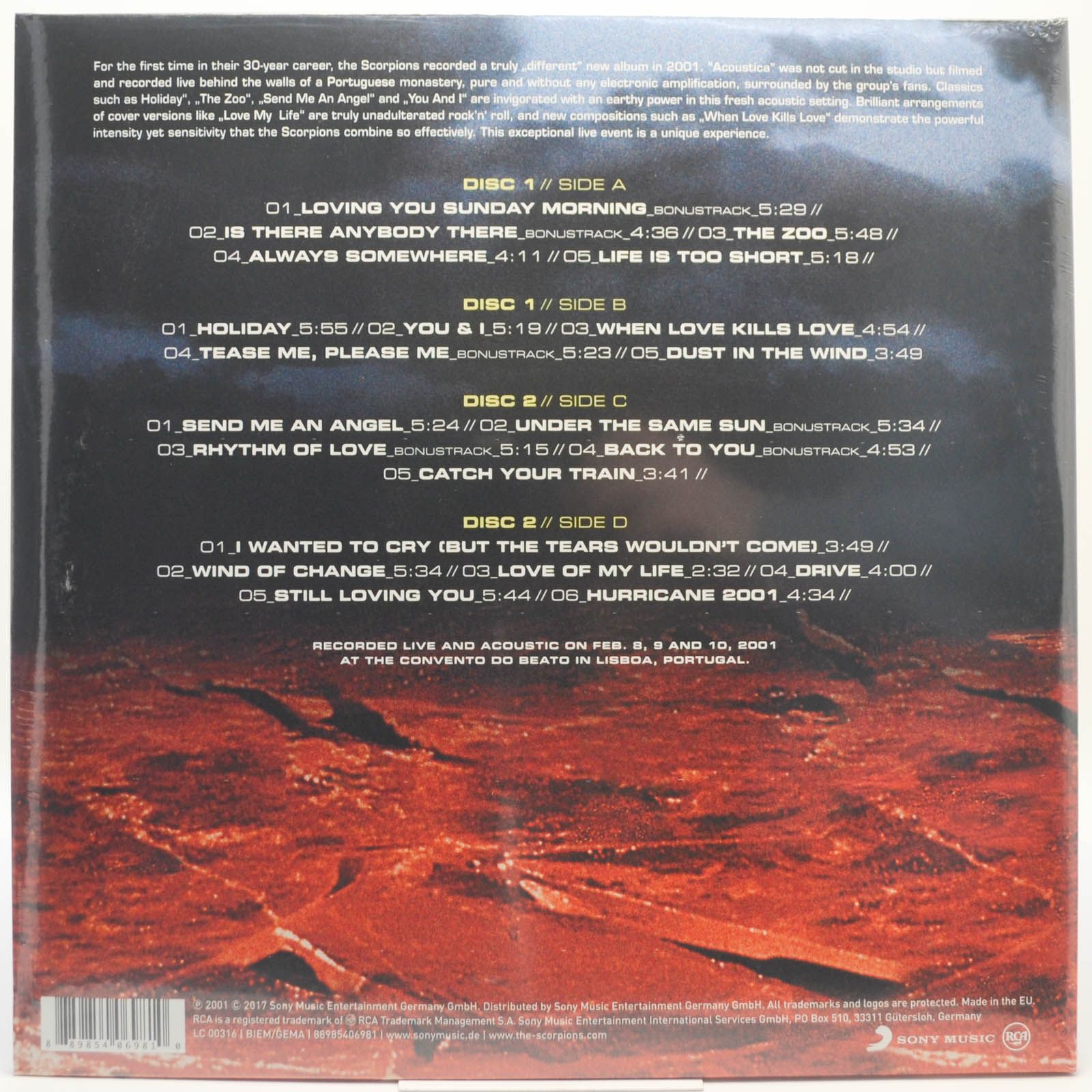 Виниловая пластинка Scorpions — Acoustica (2LP), 2001