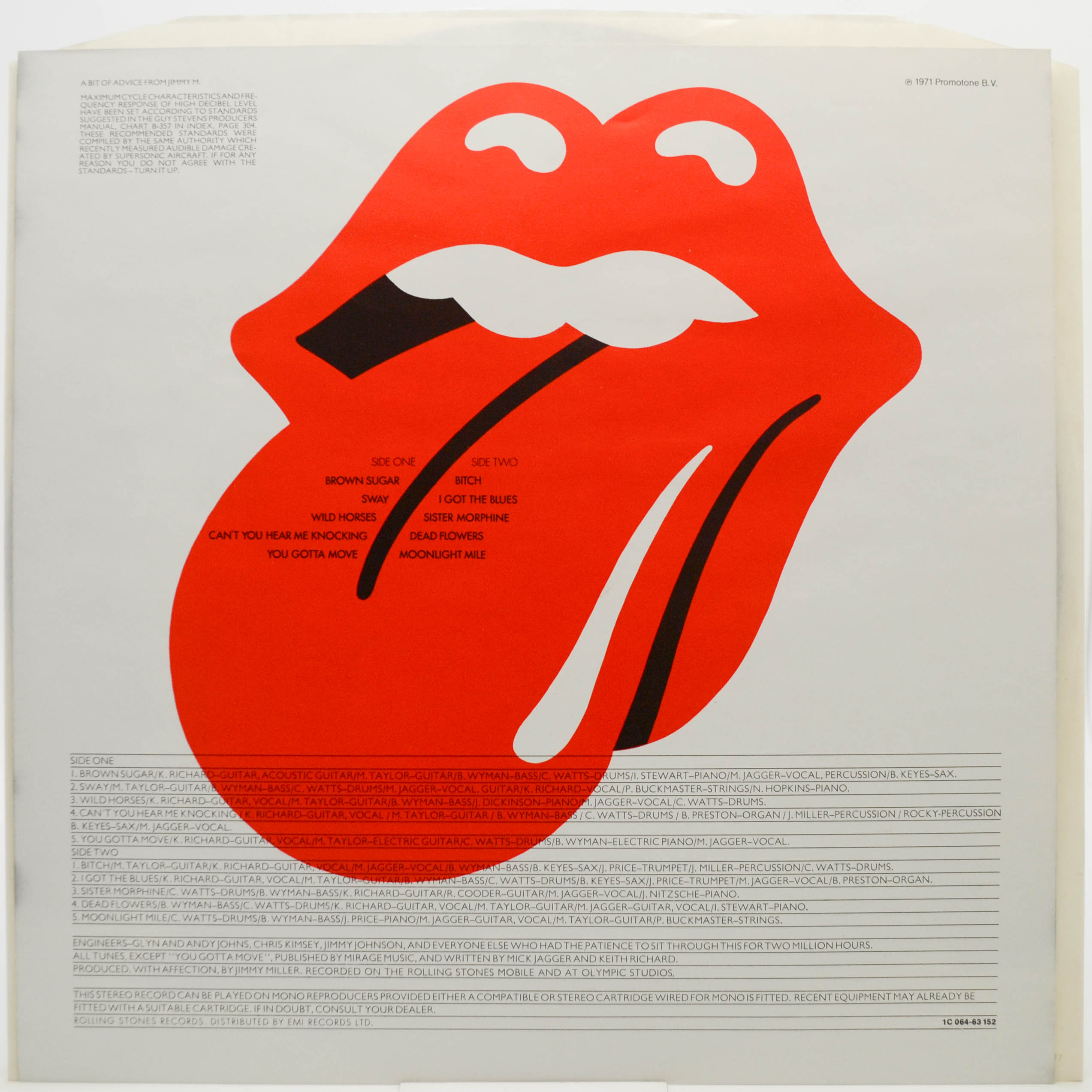 Rolling Stones — Sticky Fingers (Zipper), 1971