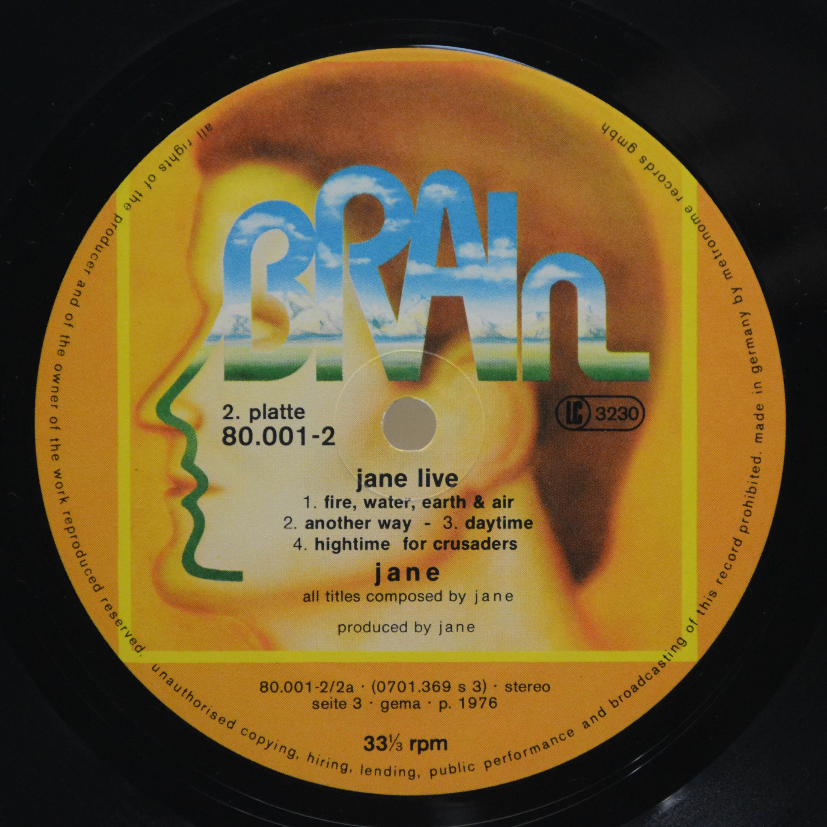 Jane — Jane Live (2LP), 1977