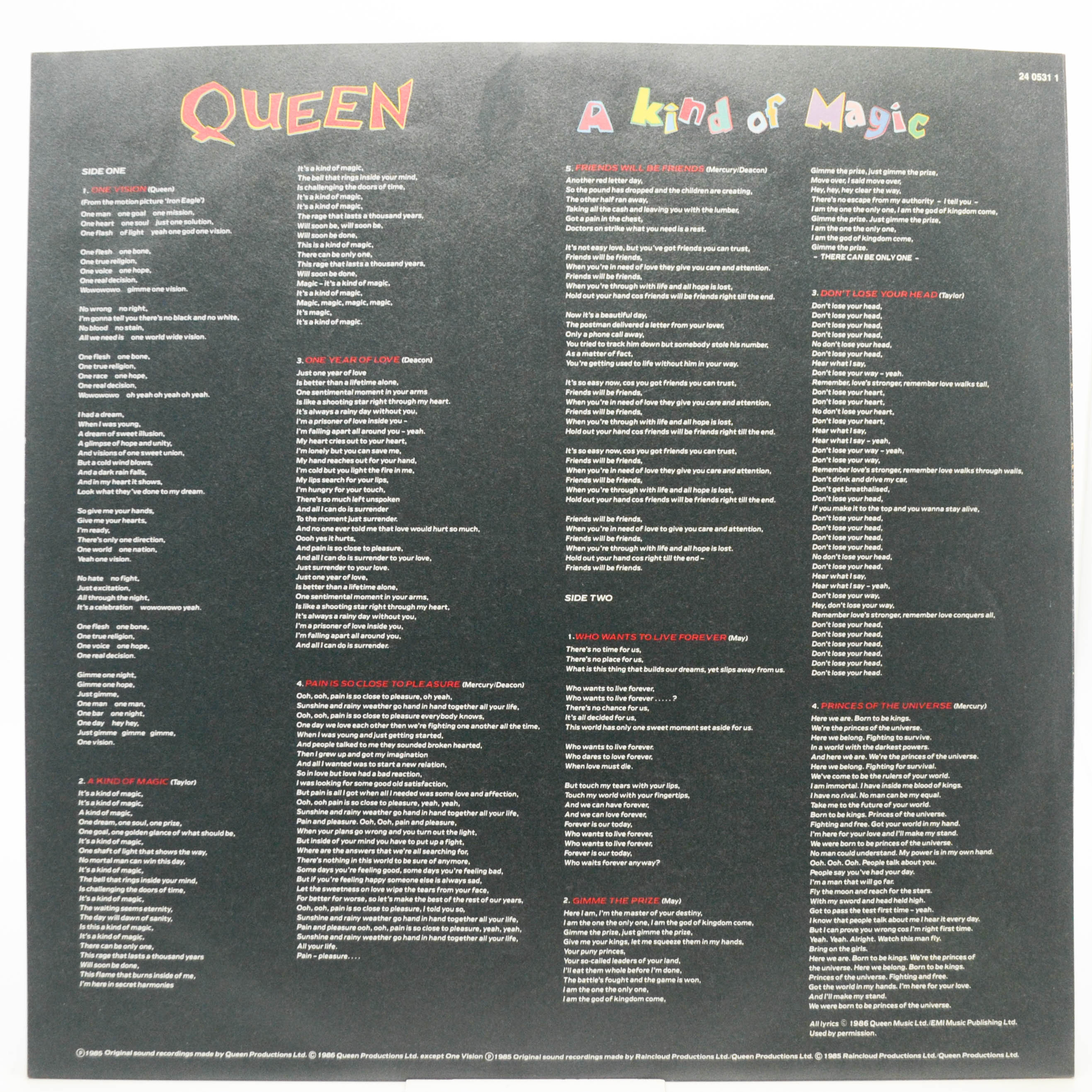 Queen — A Kind Of Magic, 1986