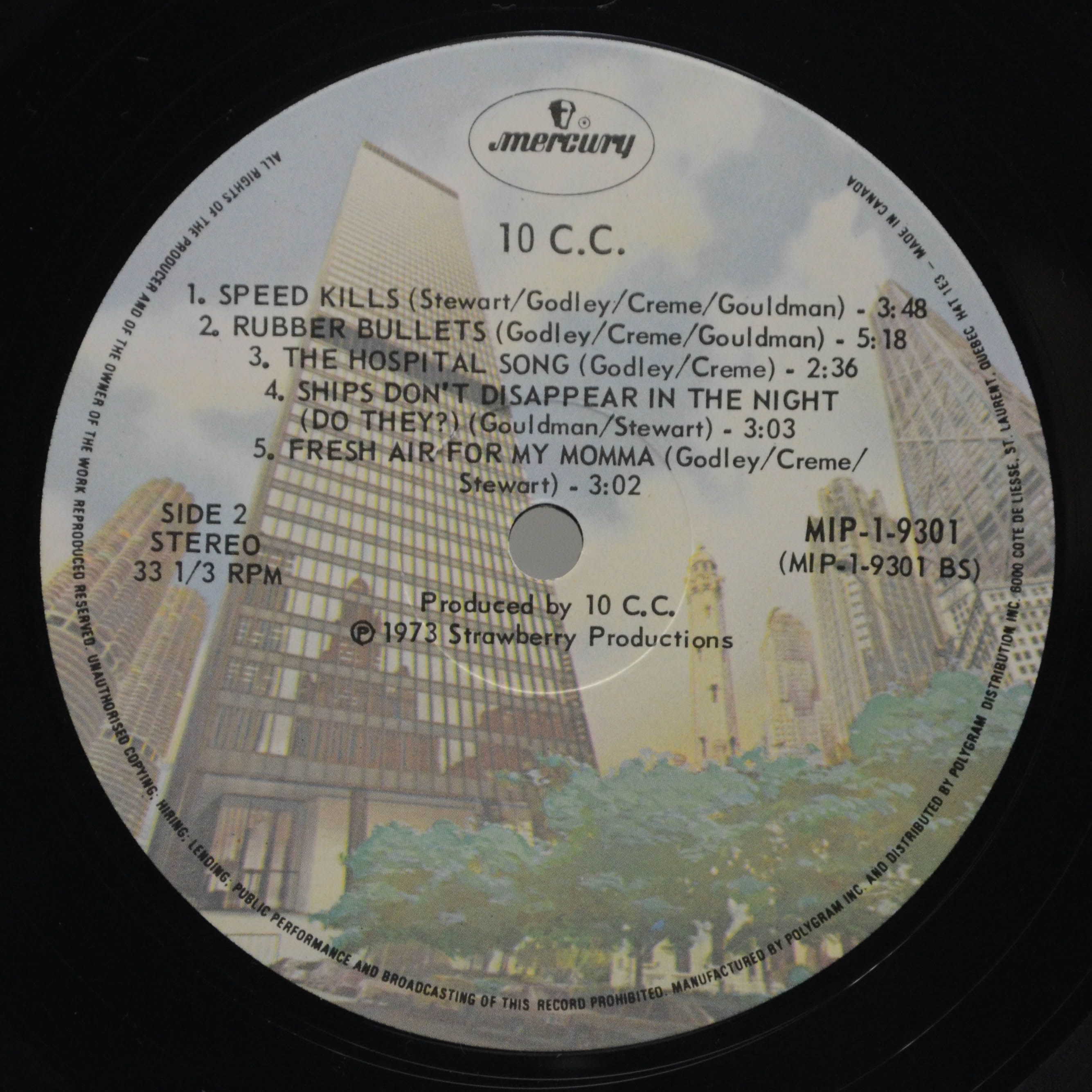 Виниловая пластинка 10cc — 10cc, 1973