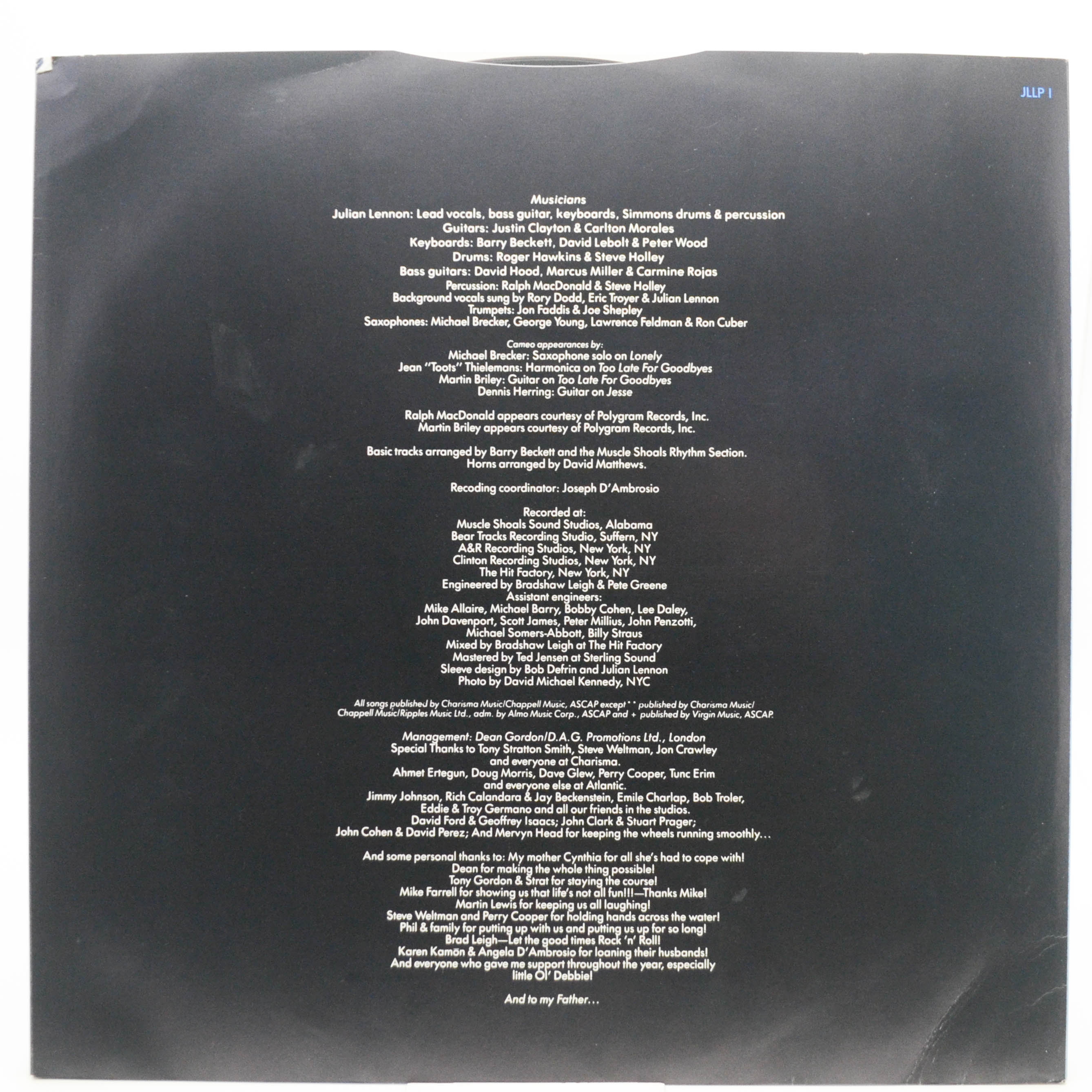Виниловая пластинка Julian Lennon — Valotte (1-st, UK), 1984