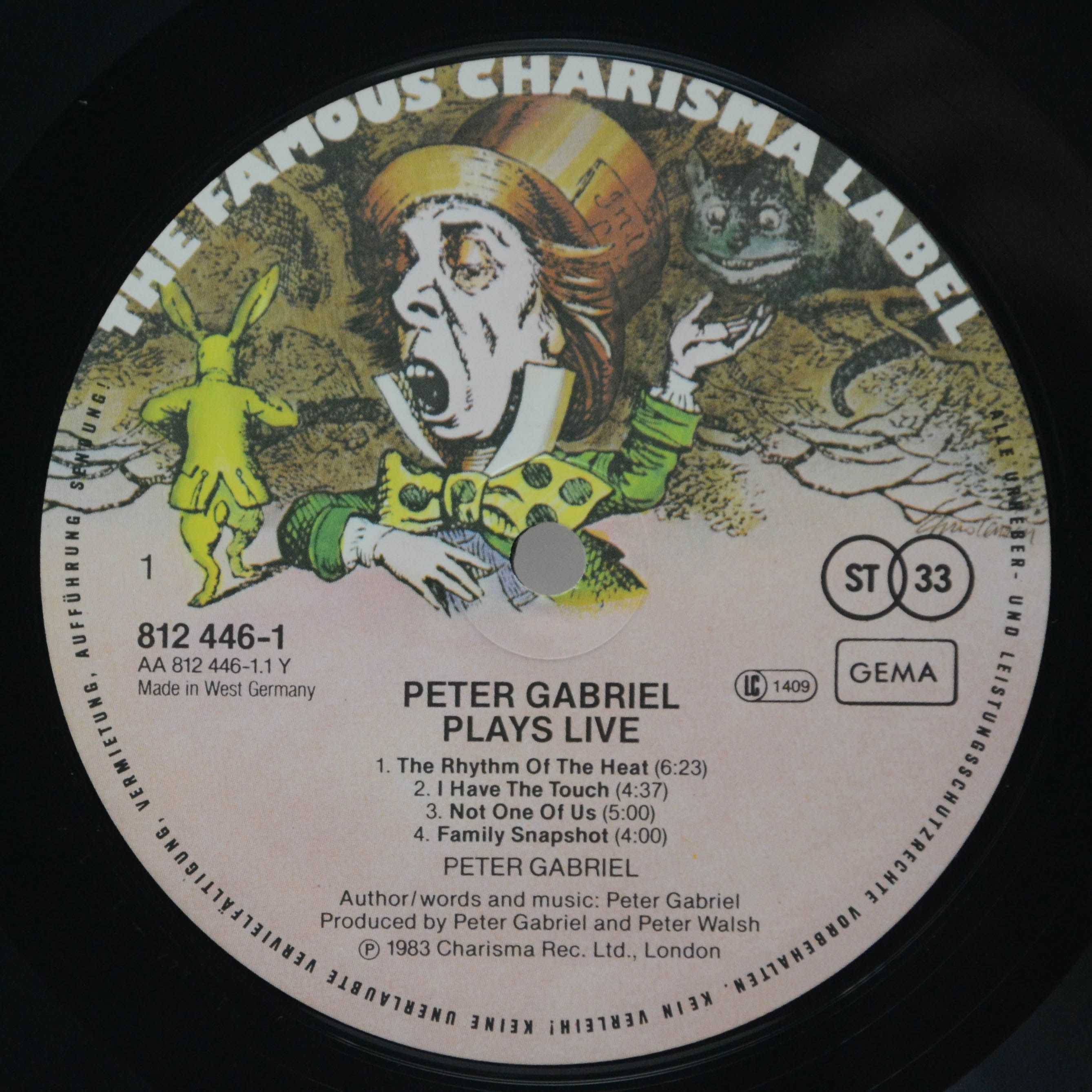 Peter Gabriel — Plays Live (2LP), 1983