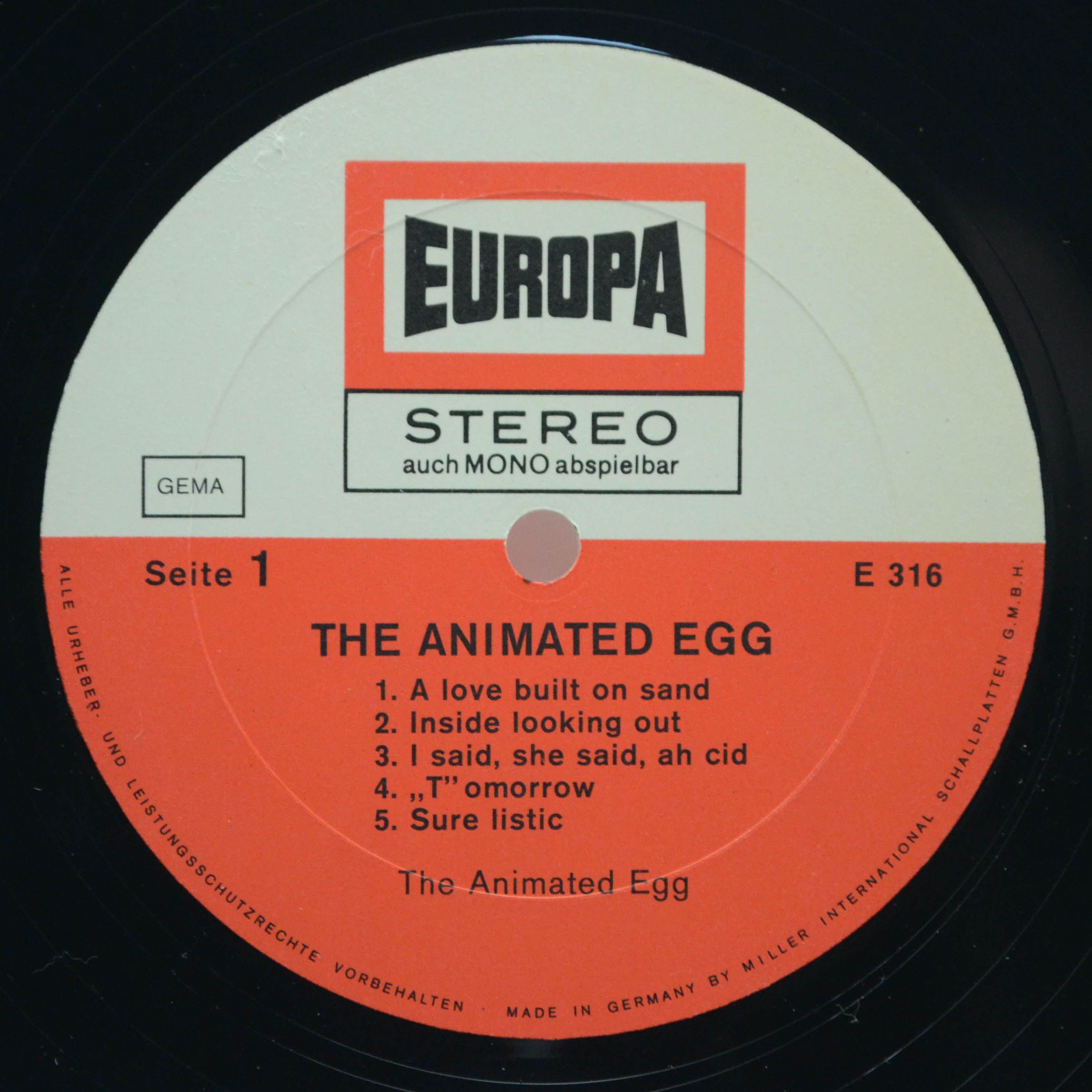 Виниловая пластинка Animated Egg — The Animated Egg, 1969