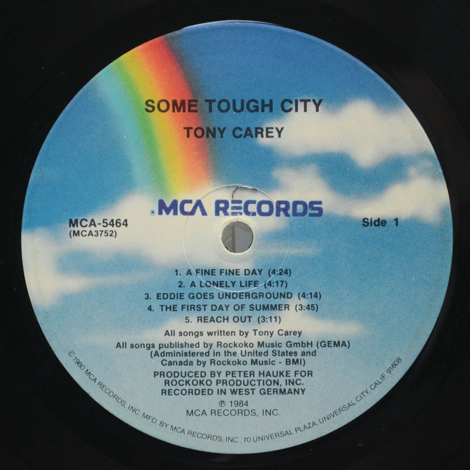 Виниловая пластинка Tony Carey — Some Tough City, 1984