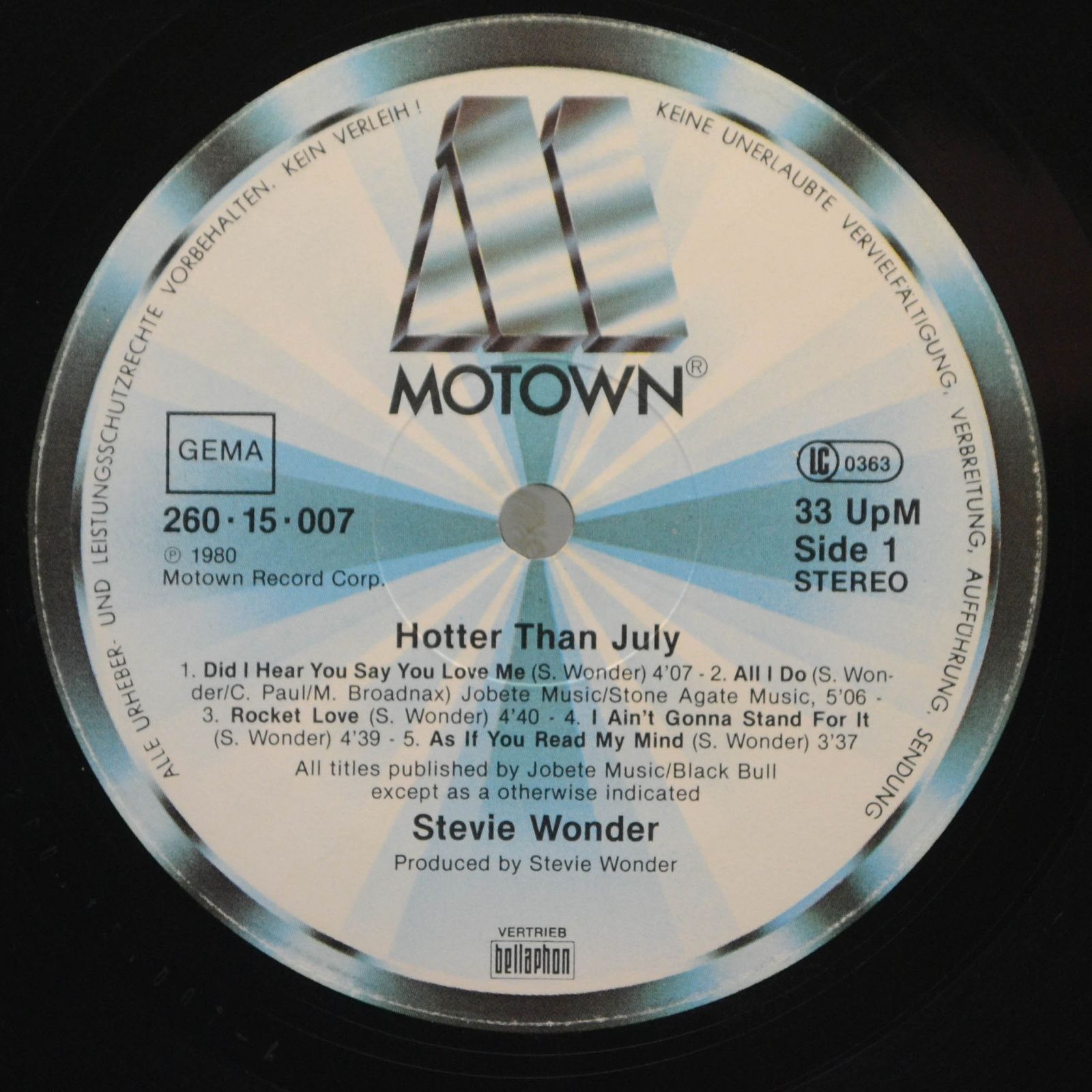 Виниловая пластинка Stevie Wonder — Hotter Than July, 1980