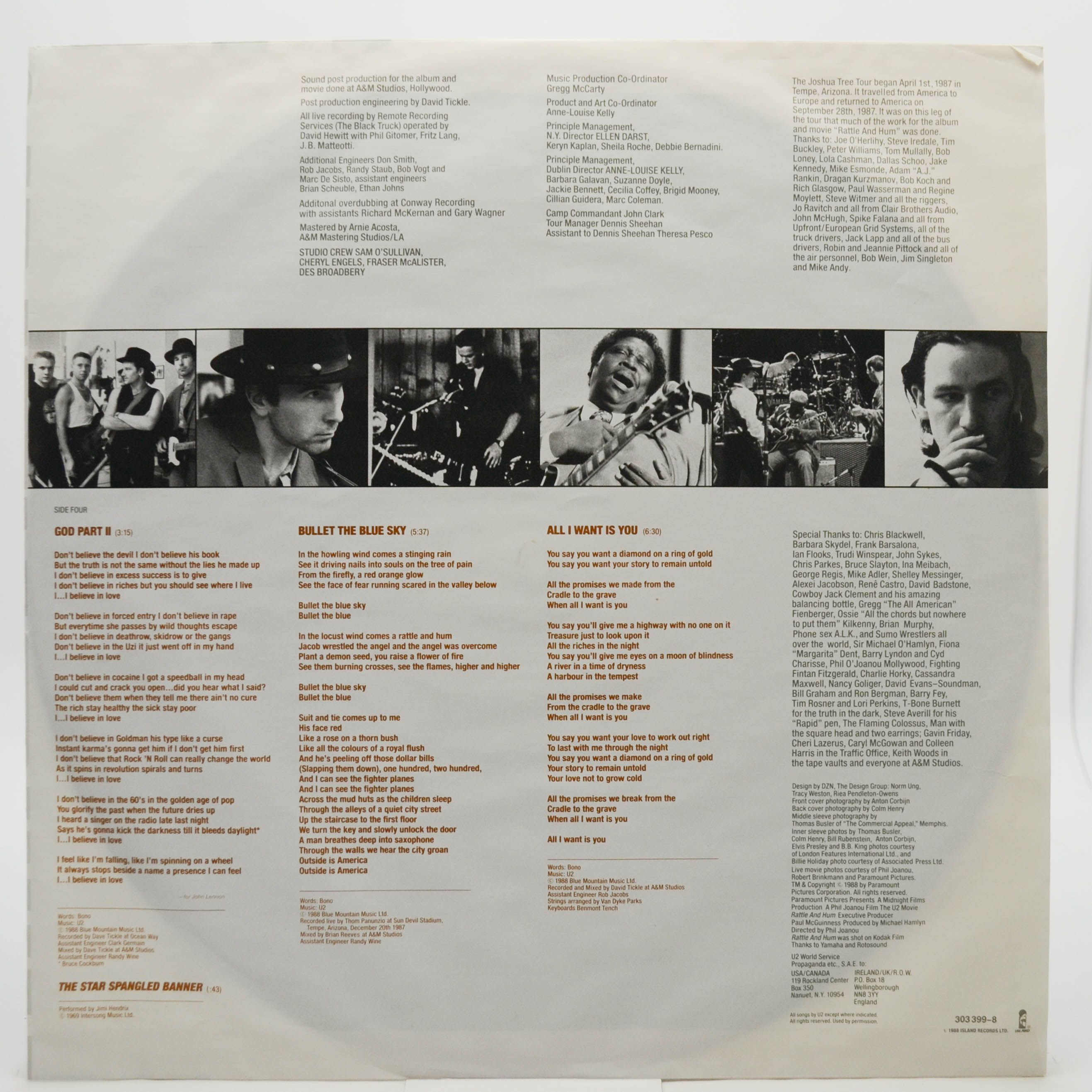 U2 — Rattle And Hum (2LP), 1988