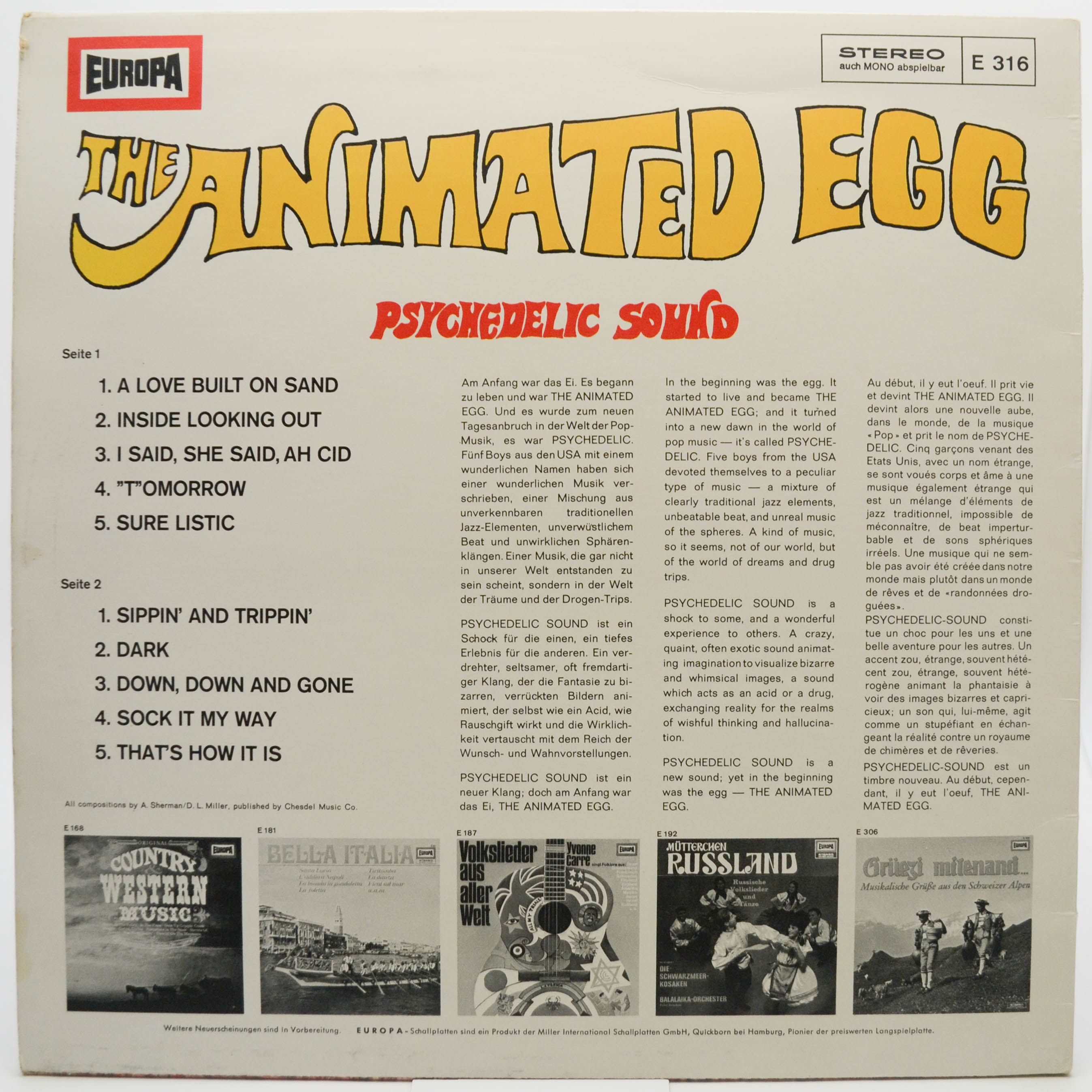 Виниловая пластинка Animated Egg — The Animated Egg, 1969
