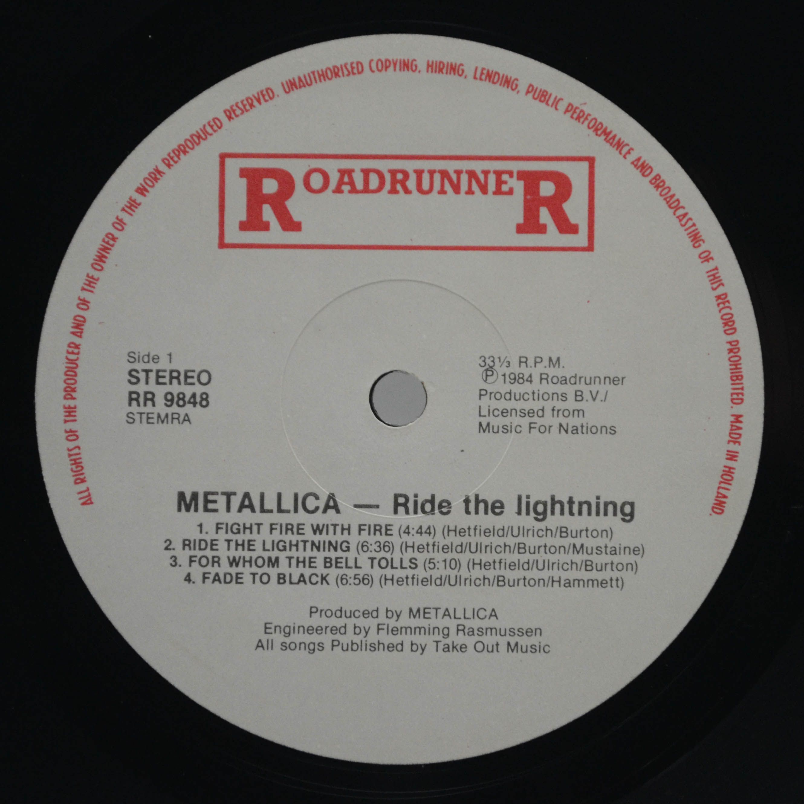Metallica — Ride The Lightning, 1984