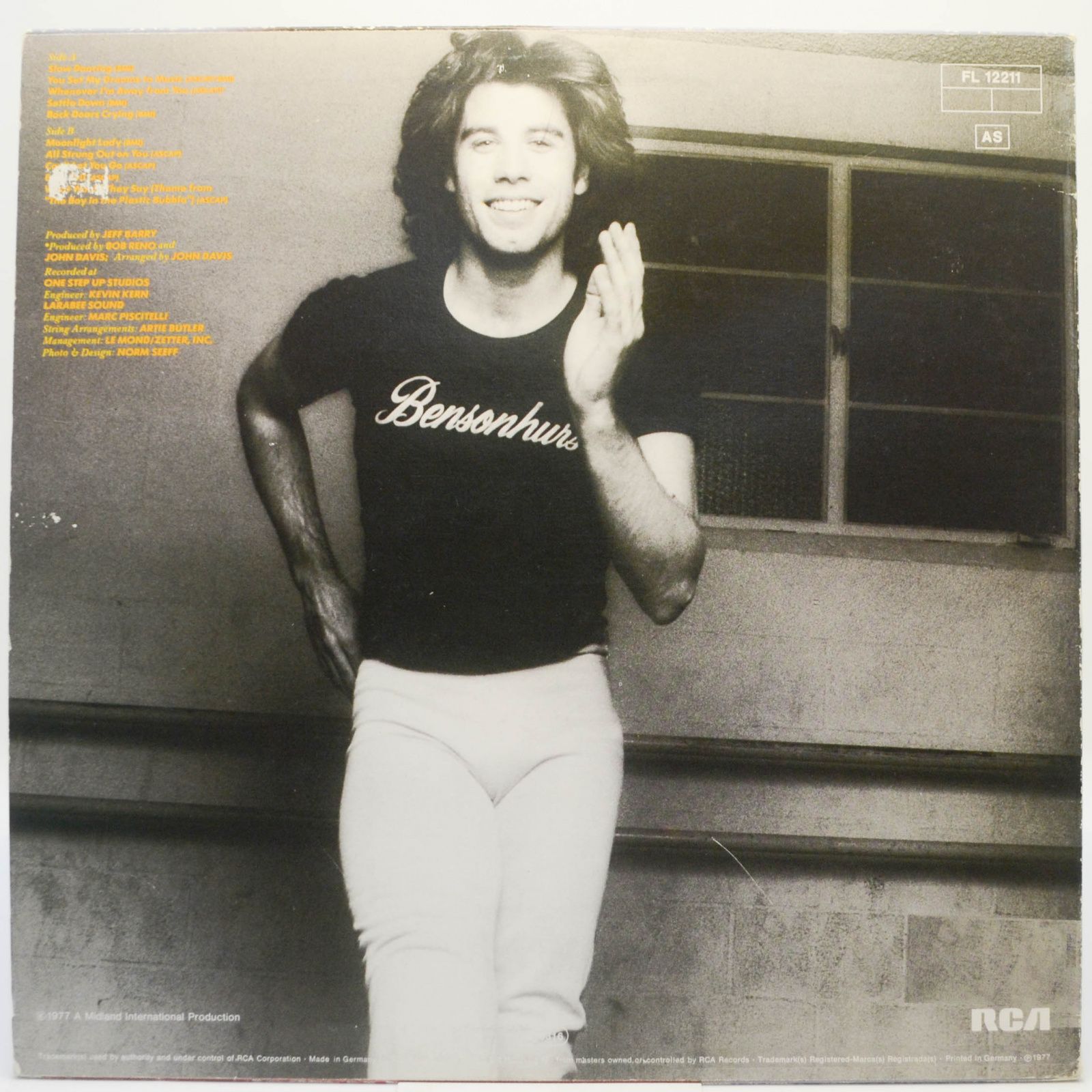 Виниловая пластинка John Travolta — Can't Let You Go, 1977