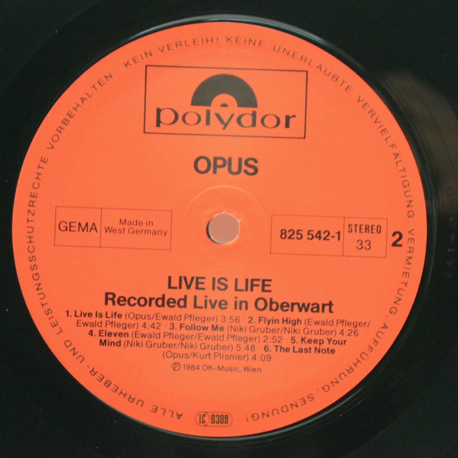 Виниловая пластинка Opus — Live Is Life, 1984