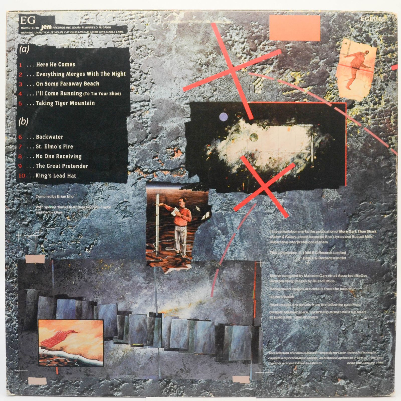 Виниловая пластинка Eno — More Blank Than Frank (USA), 1986