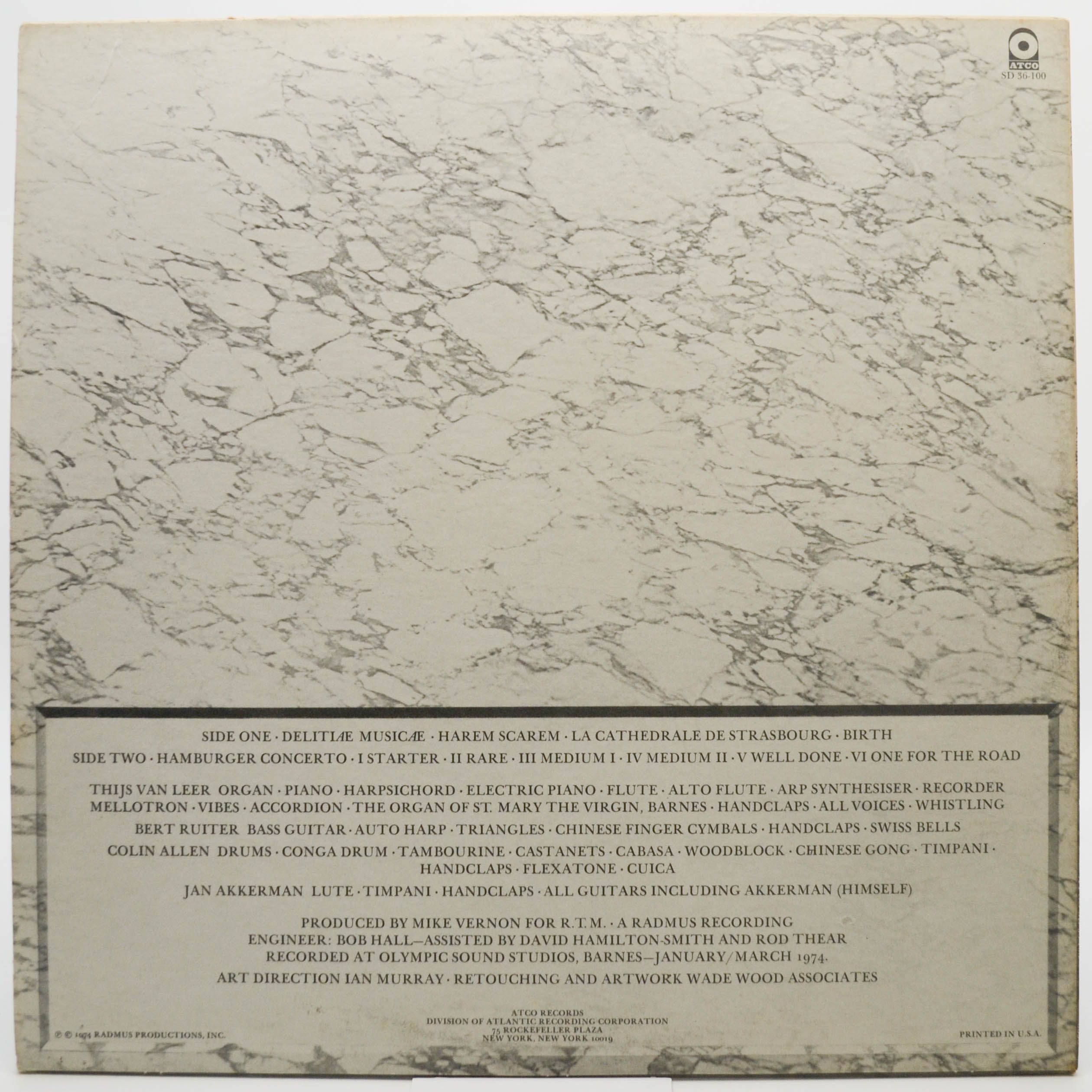 Виниловая пластинка Focus — Hamburger Concerto (USA), 1974