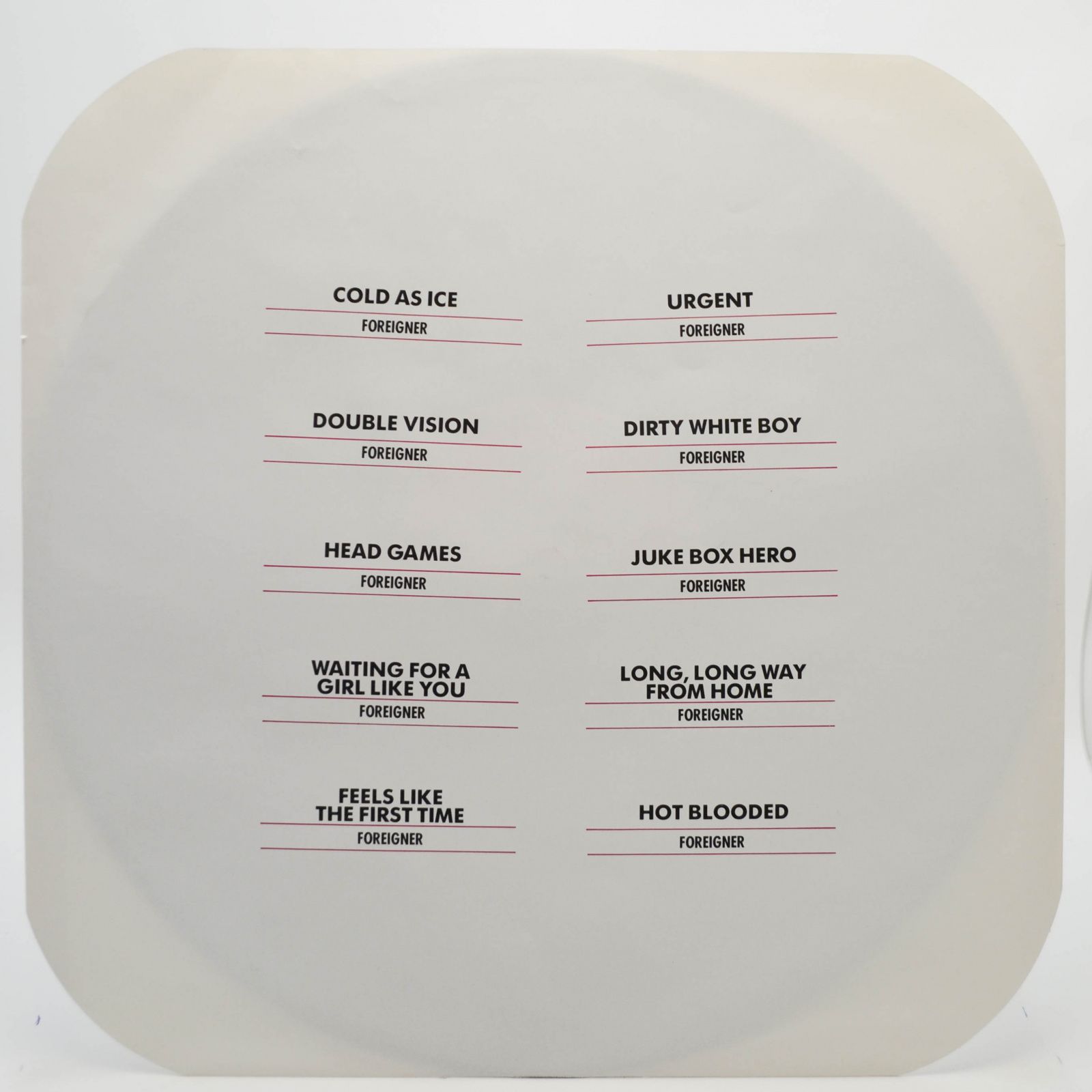 Foreigner — Records, 1982