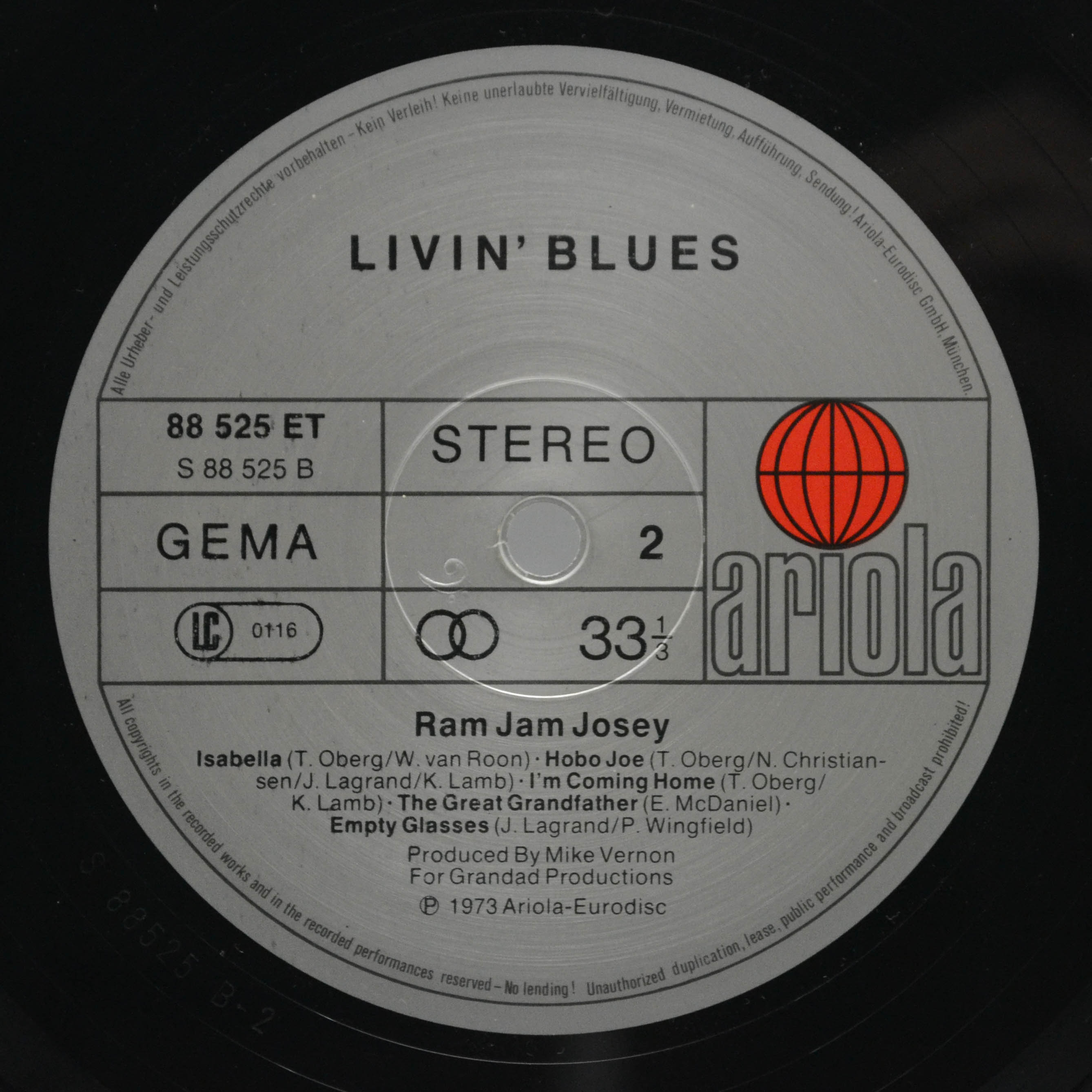 Виниловая пластинка Livin' Blues — Ram Jam Josey, 1973