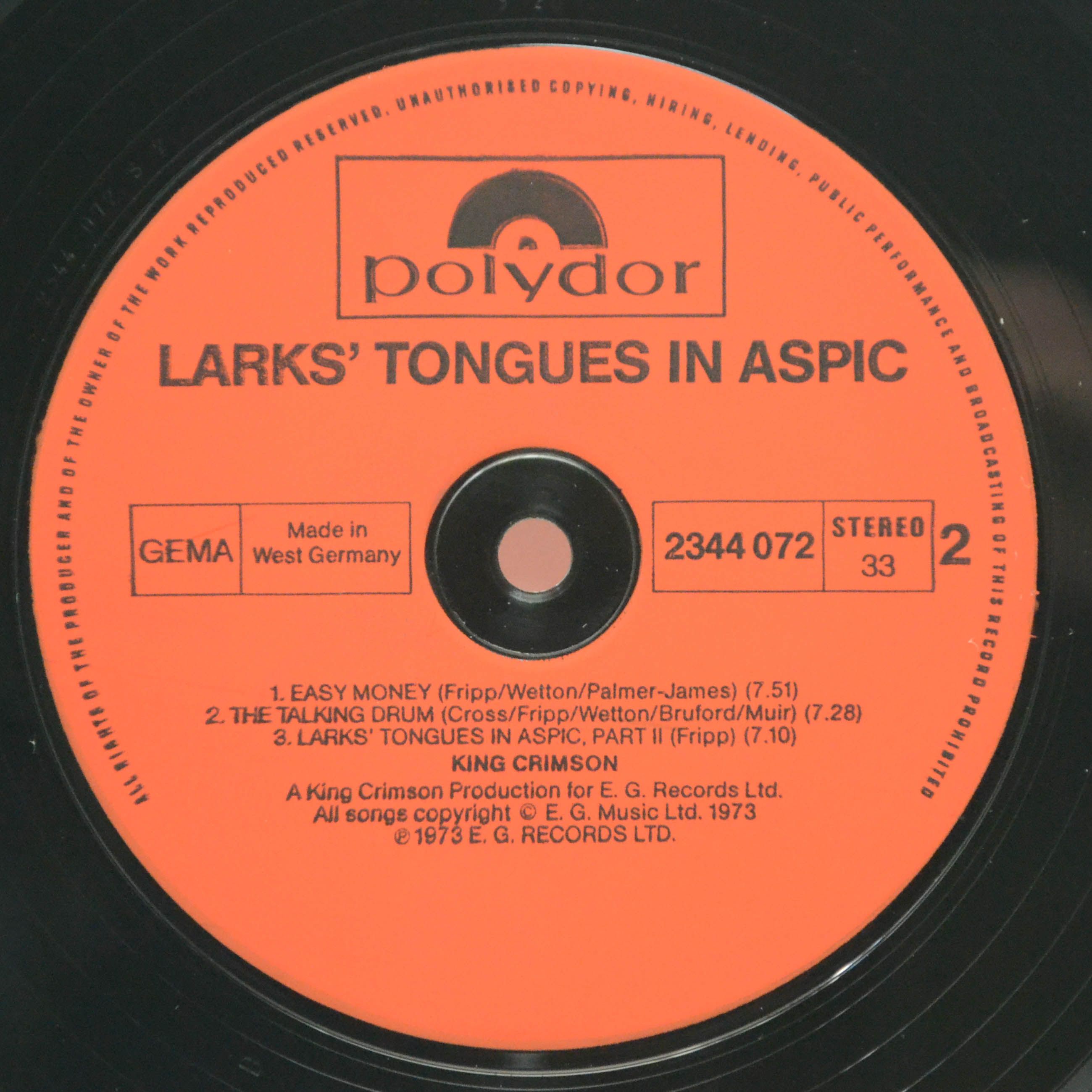 King Crimson — Larks' Tongues In Aspic, 1973