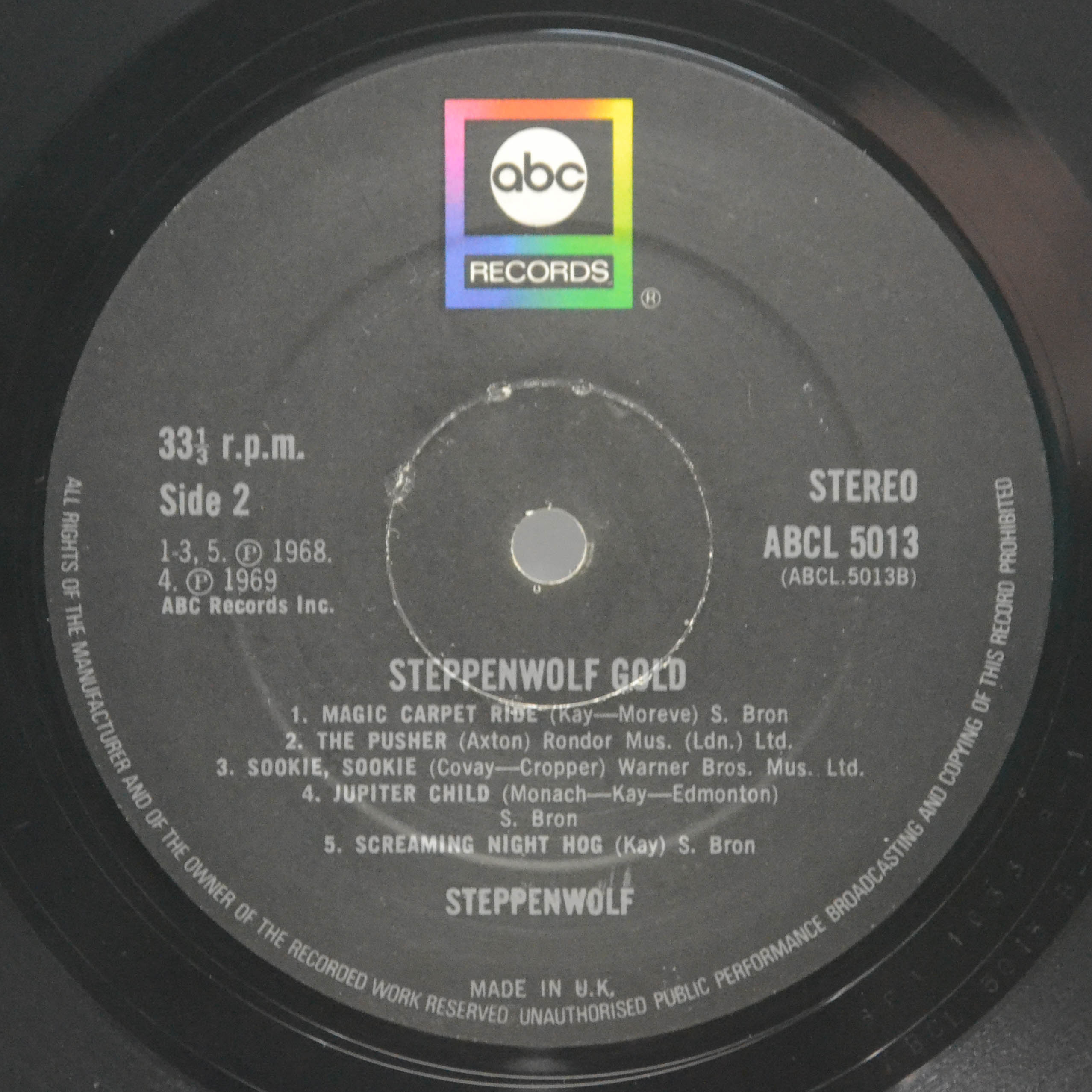 Виниловая пластинка Steppenwolf — Gold (Their Great Hits) (UK), 1971