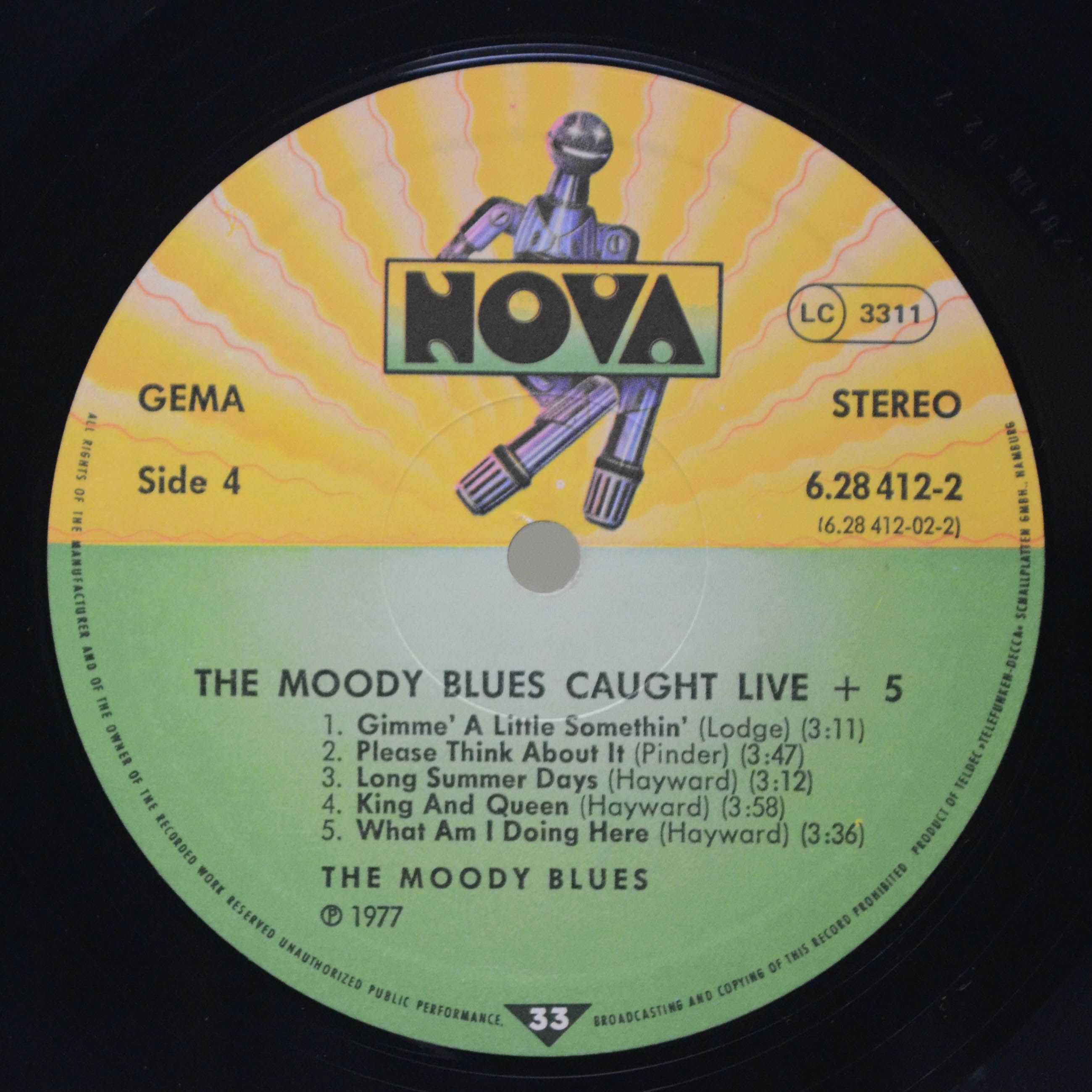 Виниловая пластинка Moody Blues — Caught Live +5 (2LP), 1977