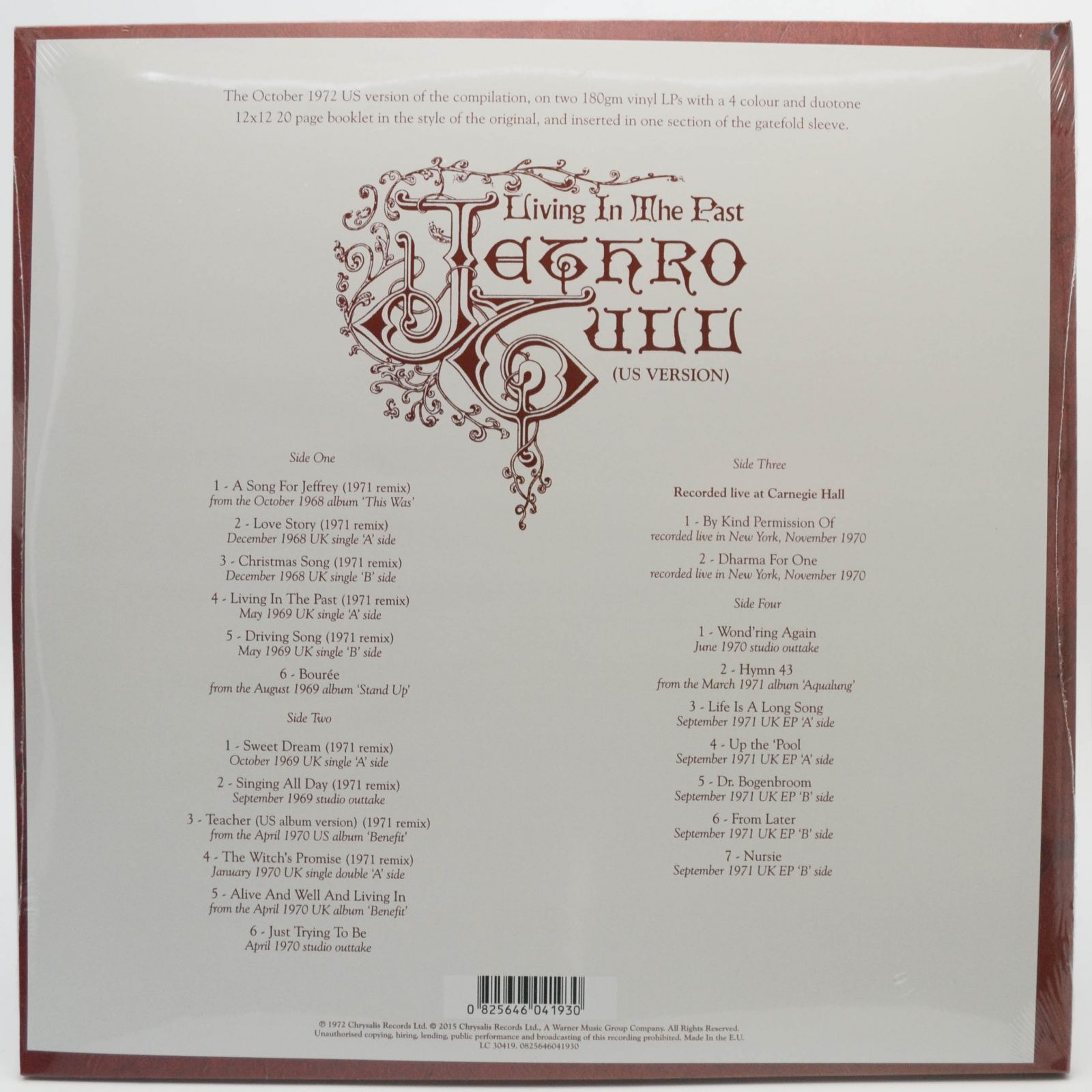 Jethro Tull — Living In The Past (2LP), 1972