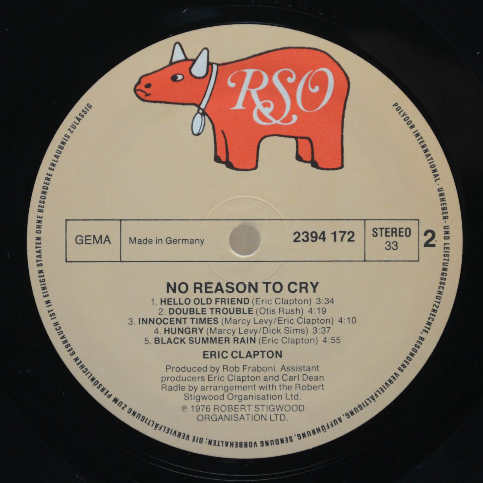 Eric Clapton — No Reason To Cry, 1976