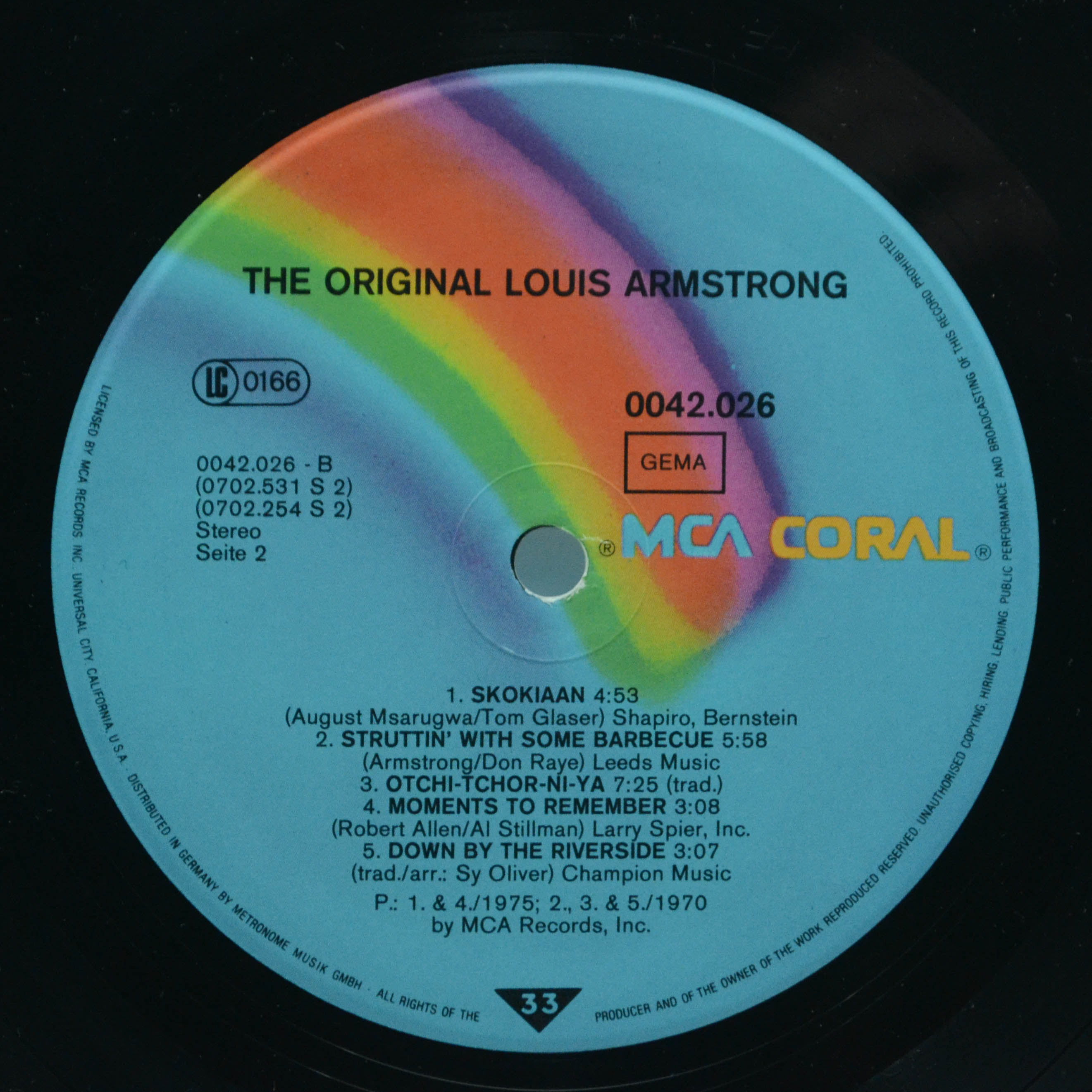 Louis Armstrong — The Original Louis Armstrong, 1978