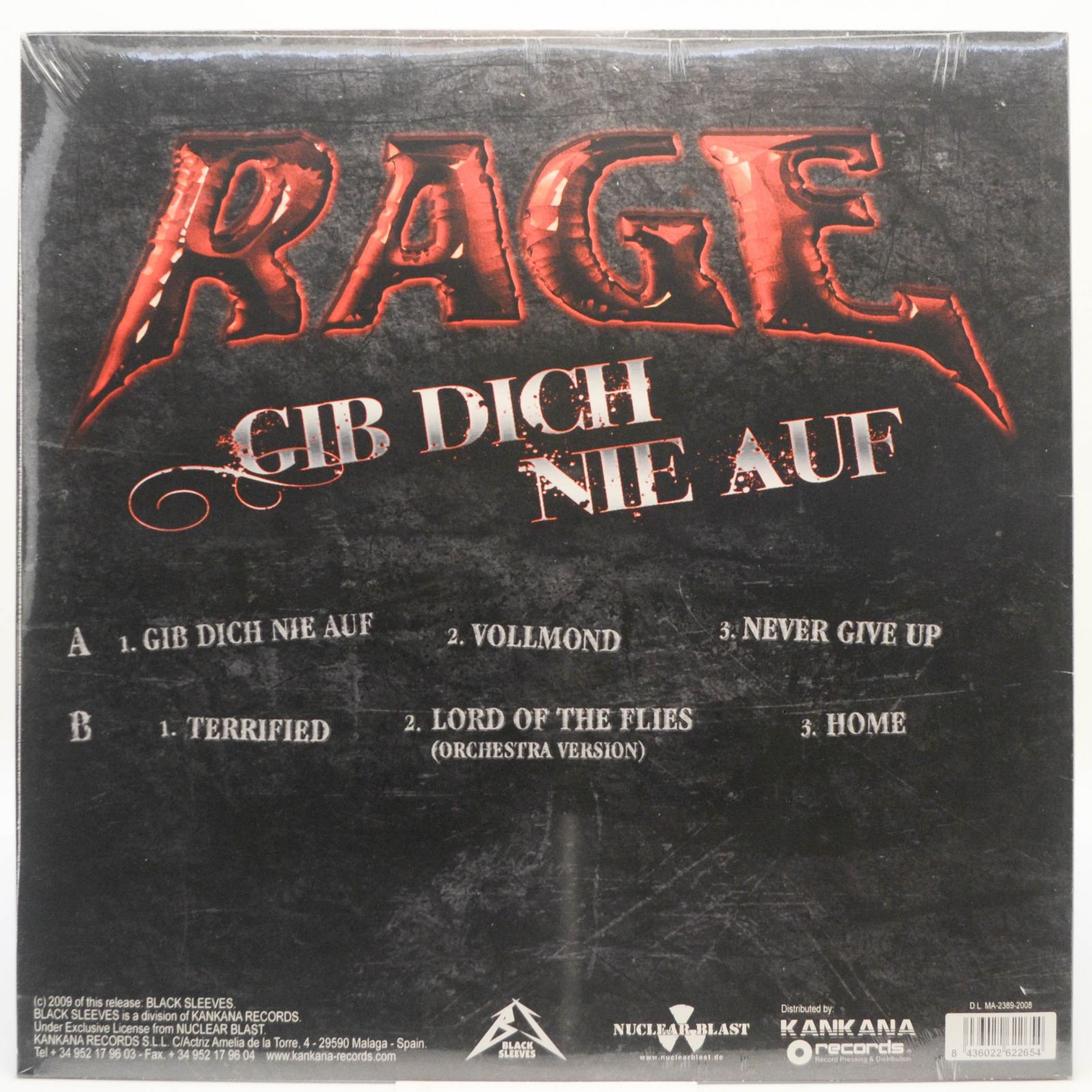 Виниловая пластинка Rage — Gib Dich Nie Auf, 2009