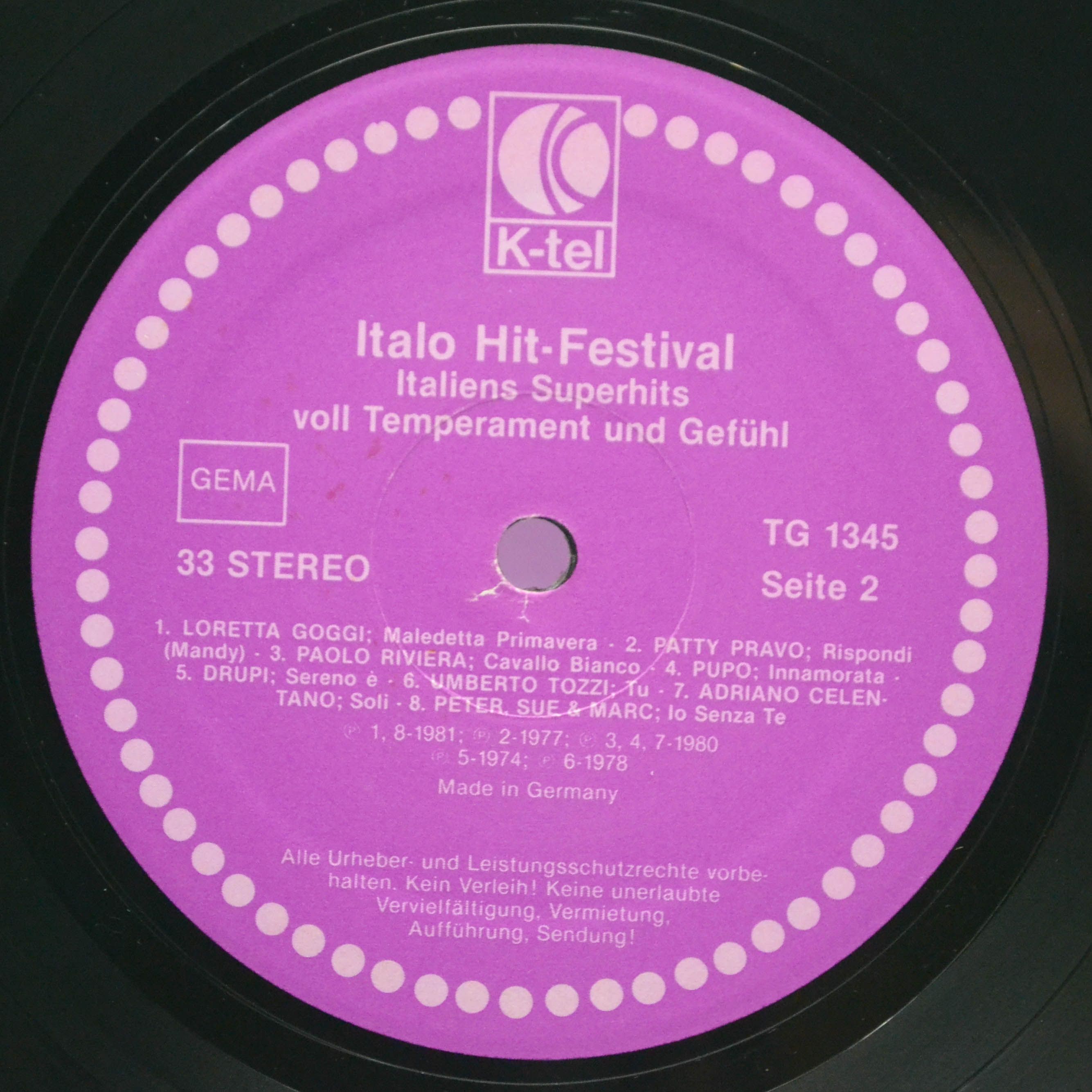 Various — Italo Hit Festival, 1981