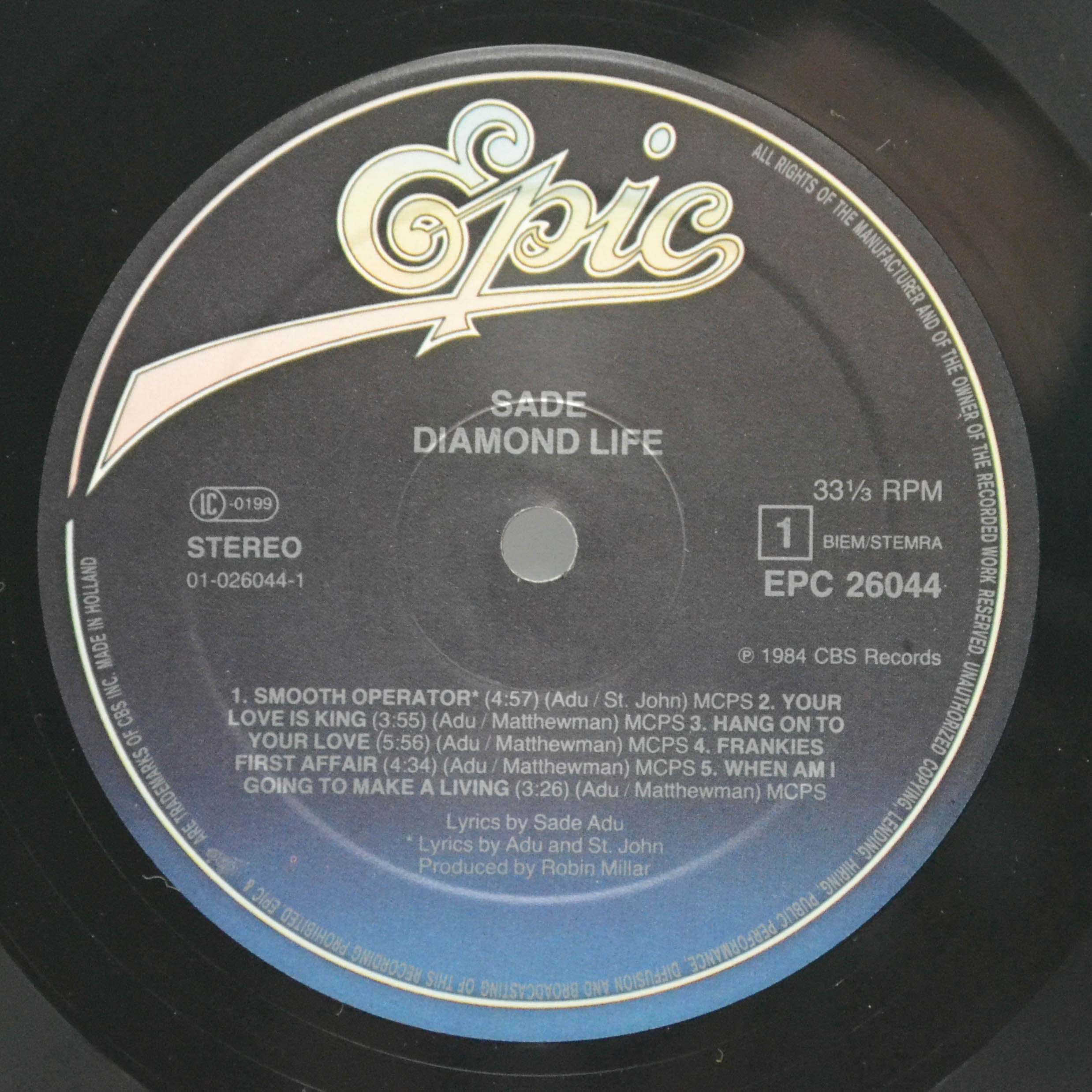 Виниловая пластинка Sade — Diamond Life, 1984