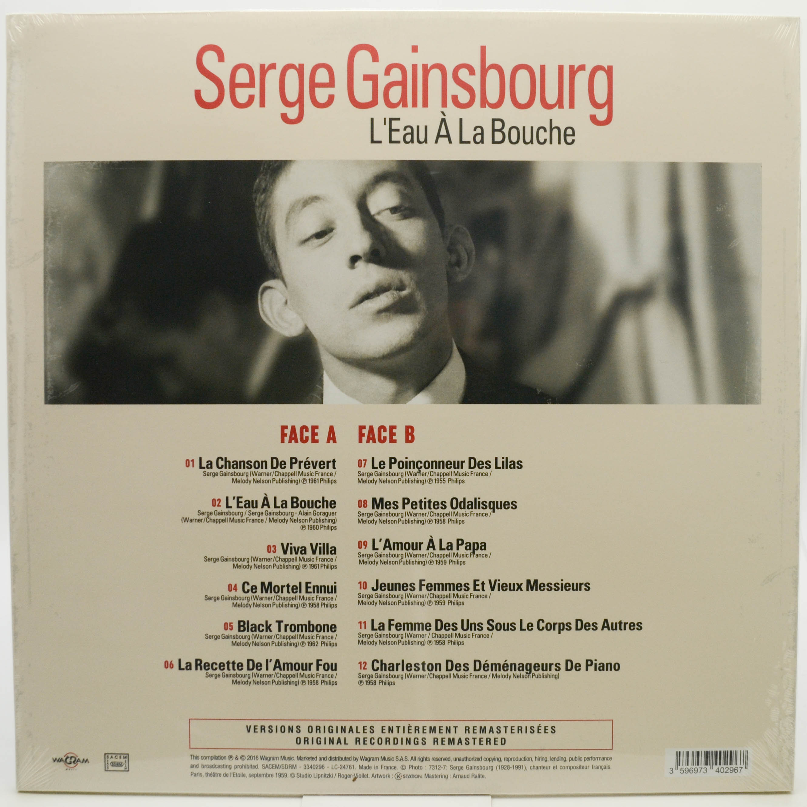 Виниловая пластинка Serge Gainsbourg — L'Eau À La Bouche (France), 2016
