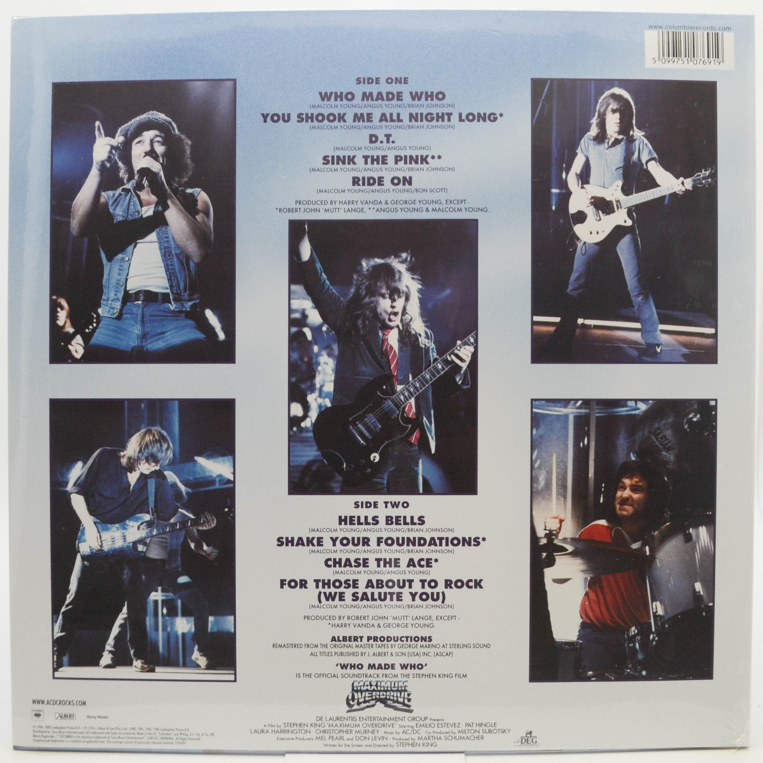 Виниловая пластинка AC/DC — Who Made Who, 1986