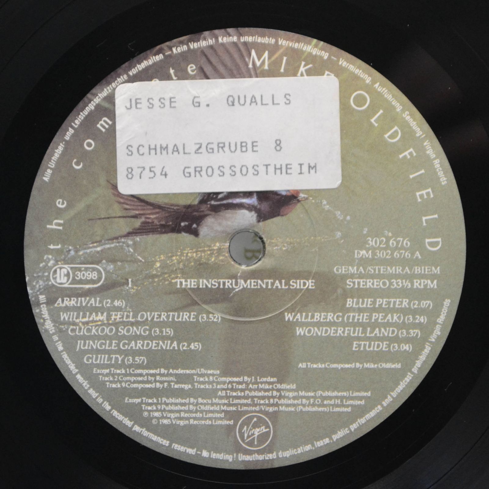 Mike Oldfield — The Complete Mike Oldfield (2LP), 1985