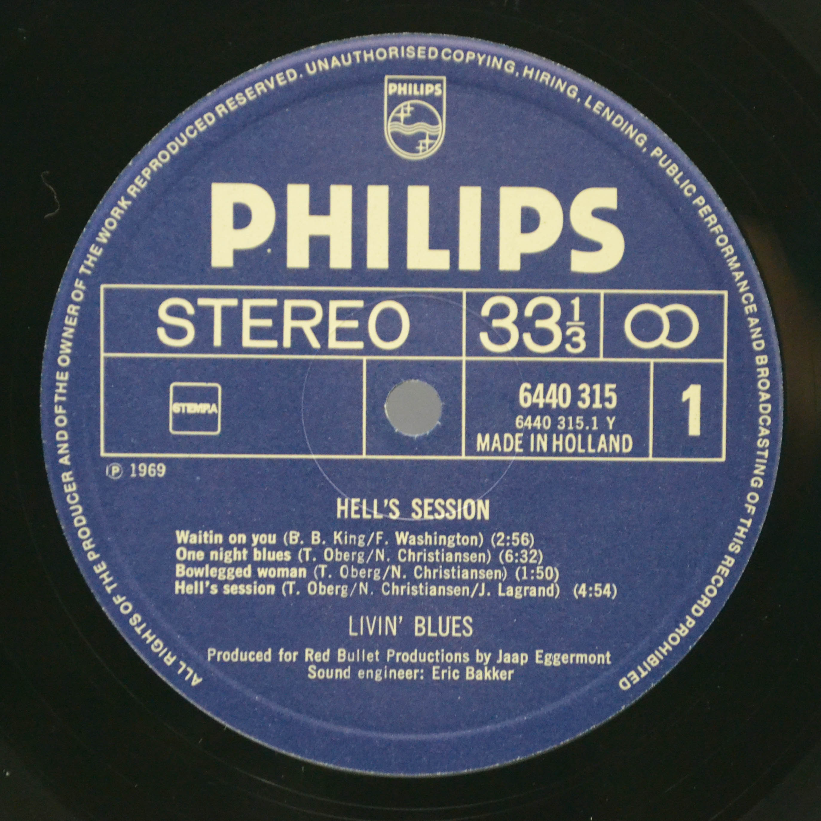 Livin' Blues — Hell's Session (Netherlands), 1969