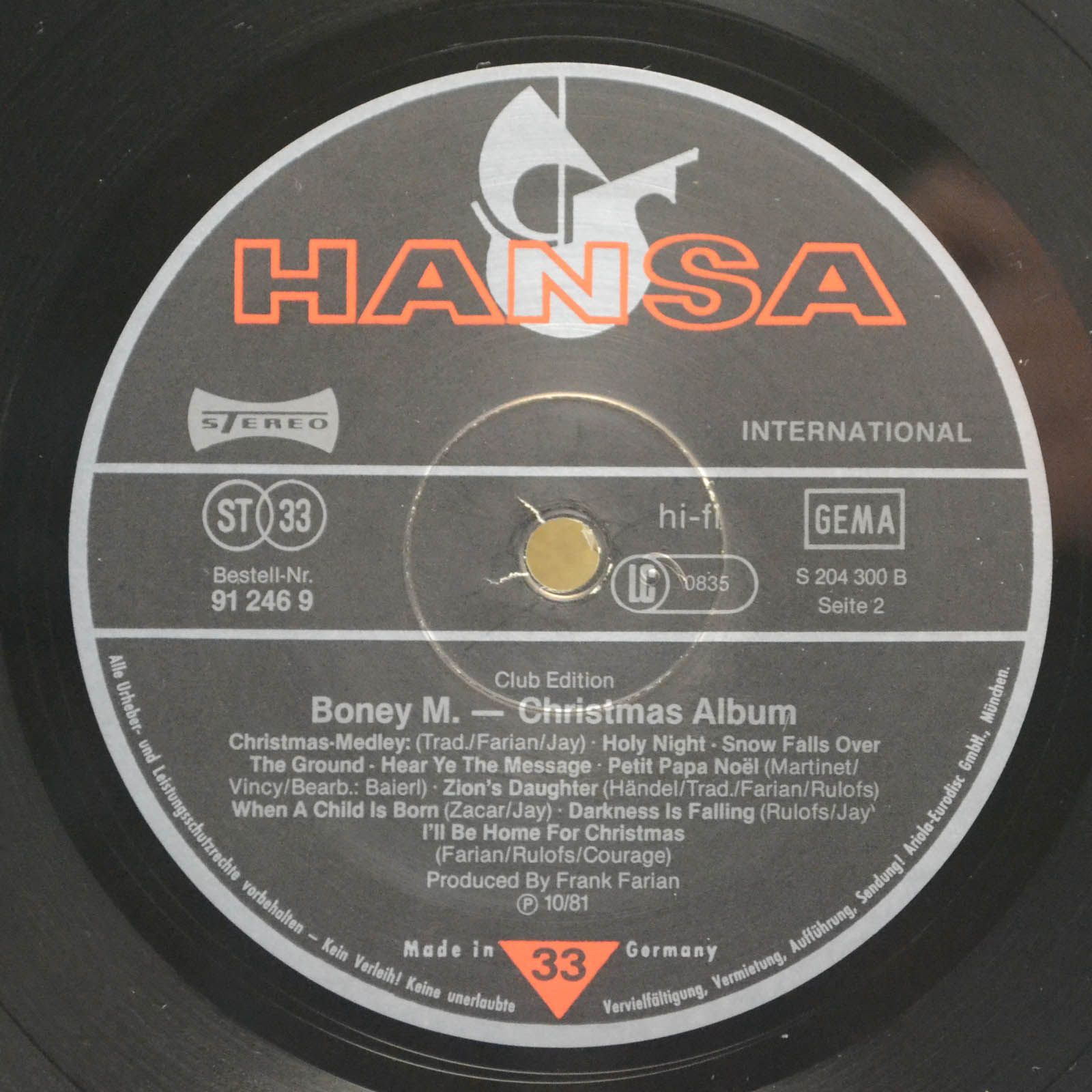 Boney M. — Christmas Album, 1981