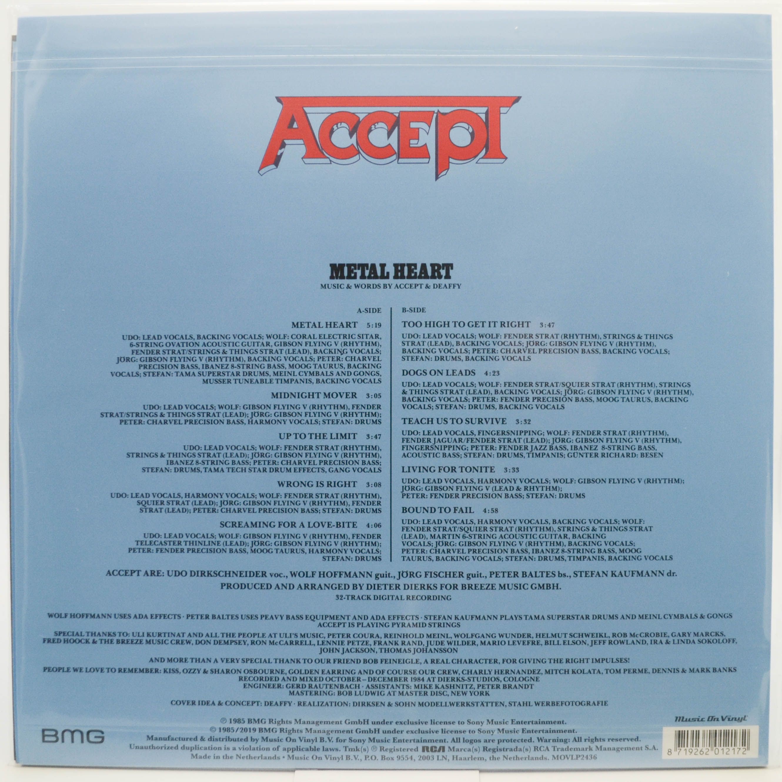 Accept — Metal Heart, 1985