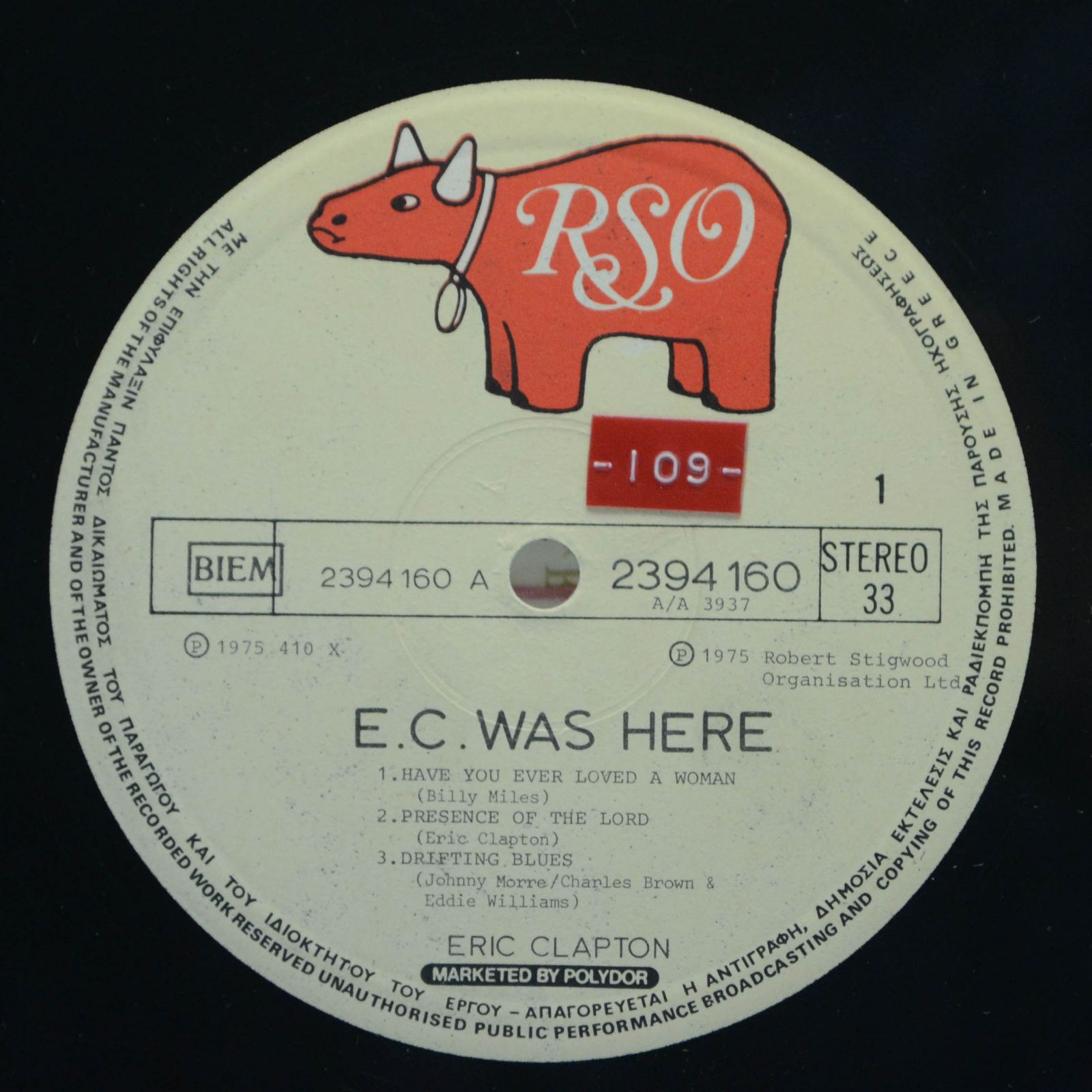 Eric Clapton — E.C. Was Here, 1975